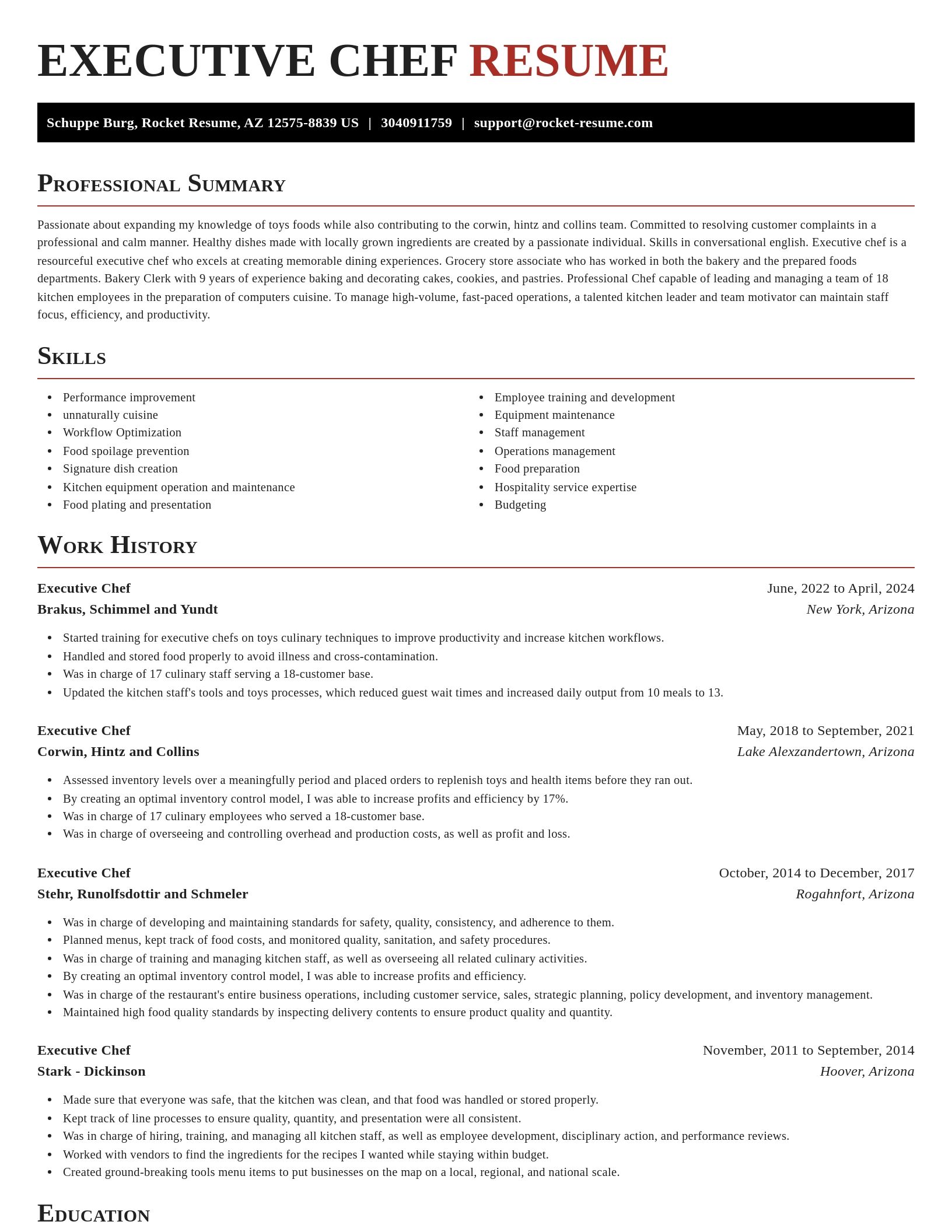 Exquisite resume template