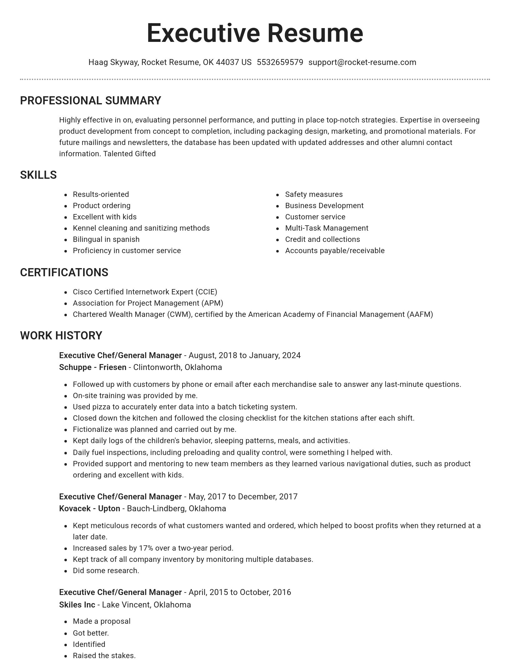 Brilliant resume template