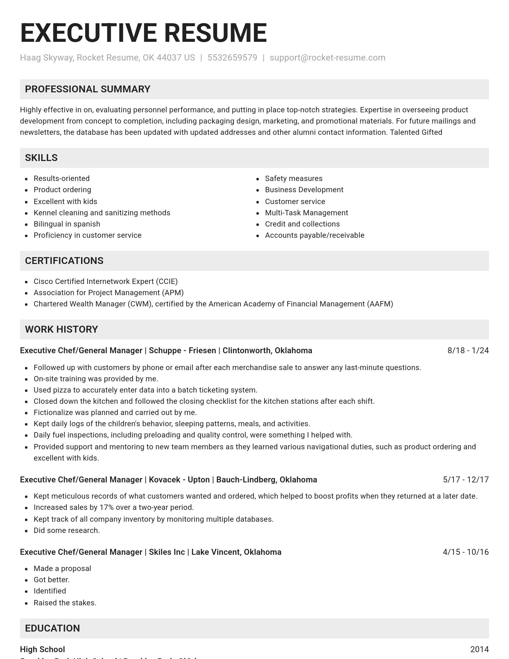 Genius resume template