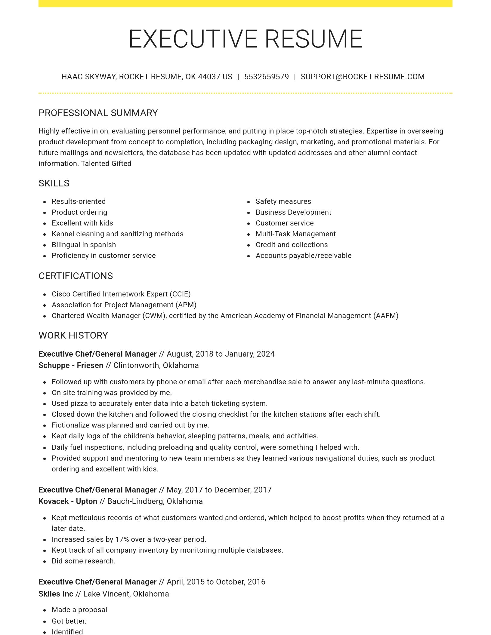 Grand resume template