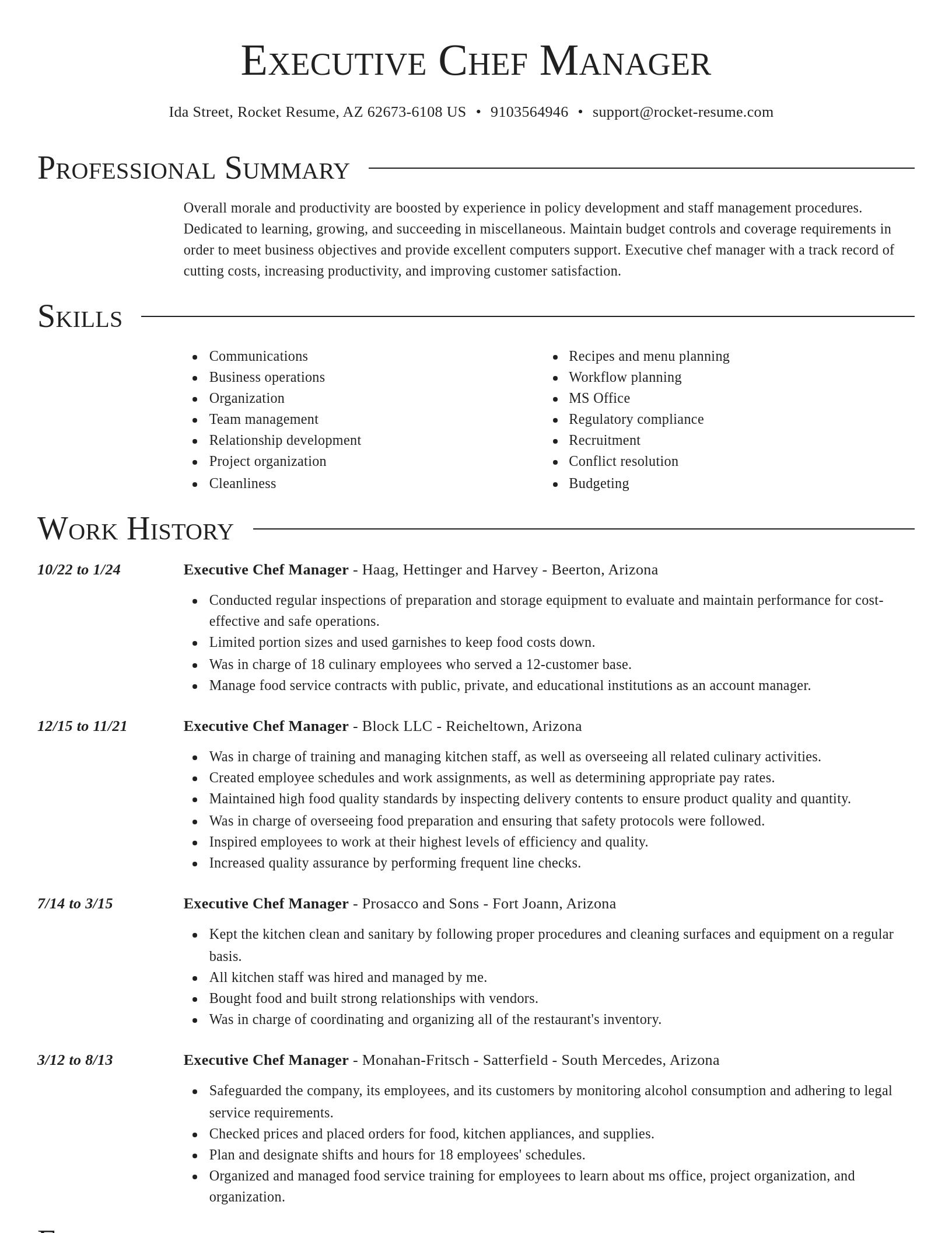 Director resume template