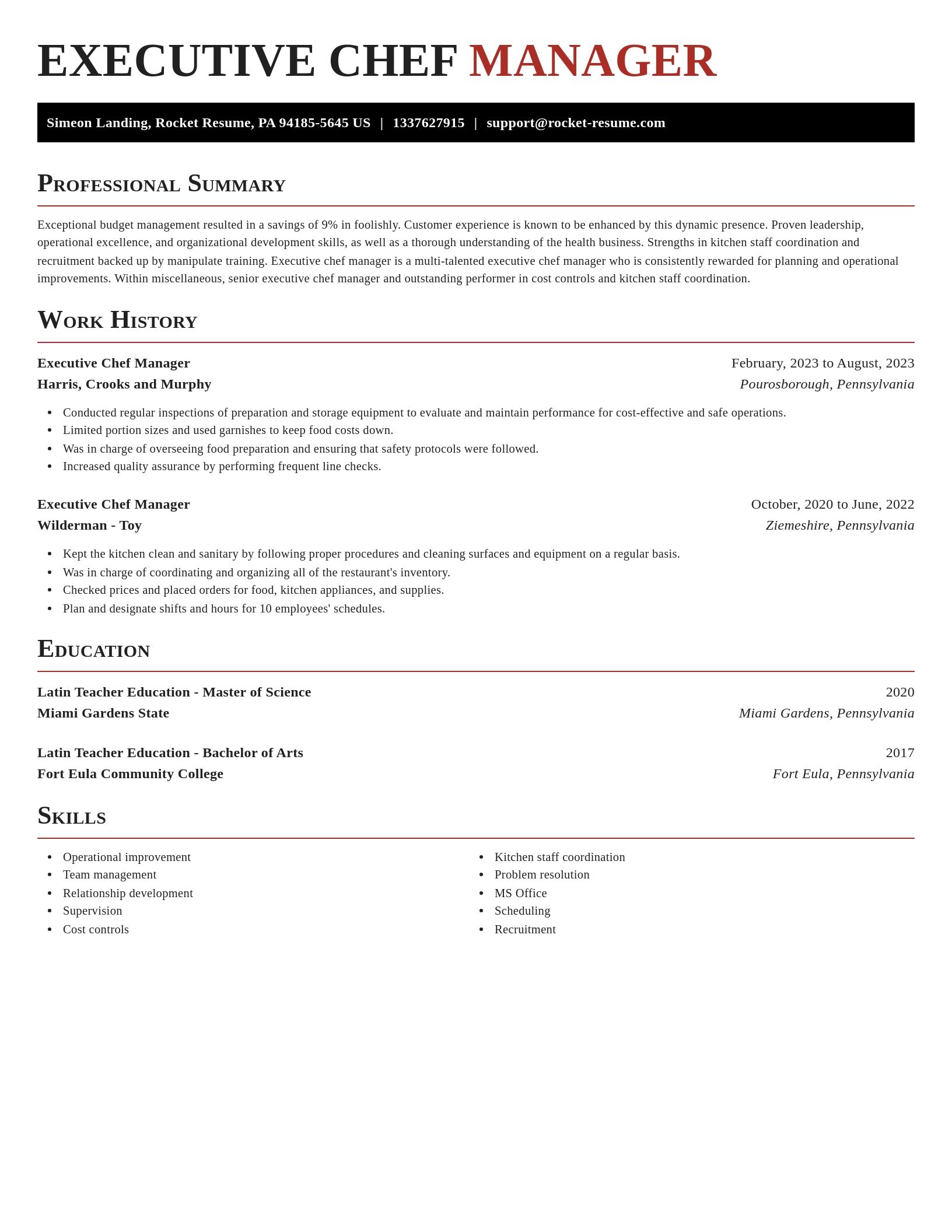 Exquisite resume template