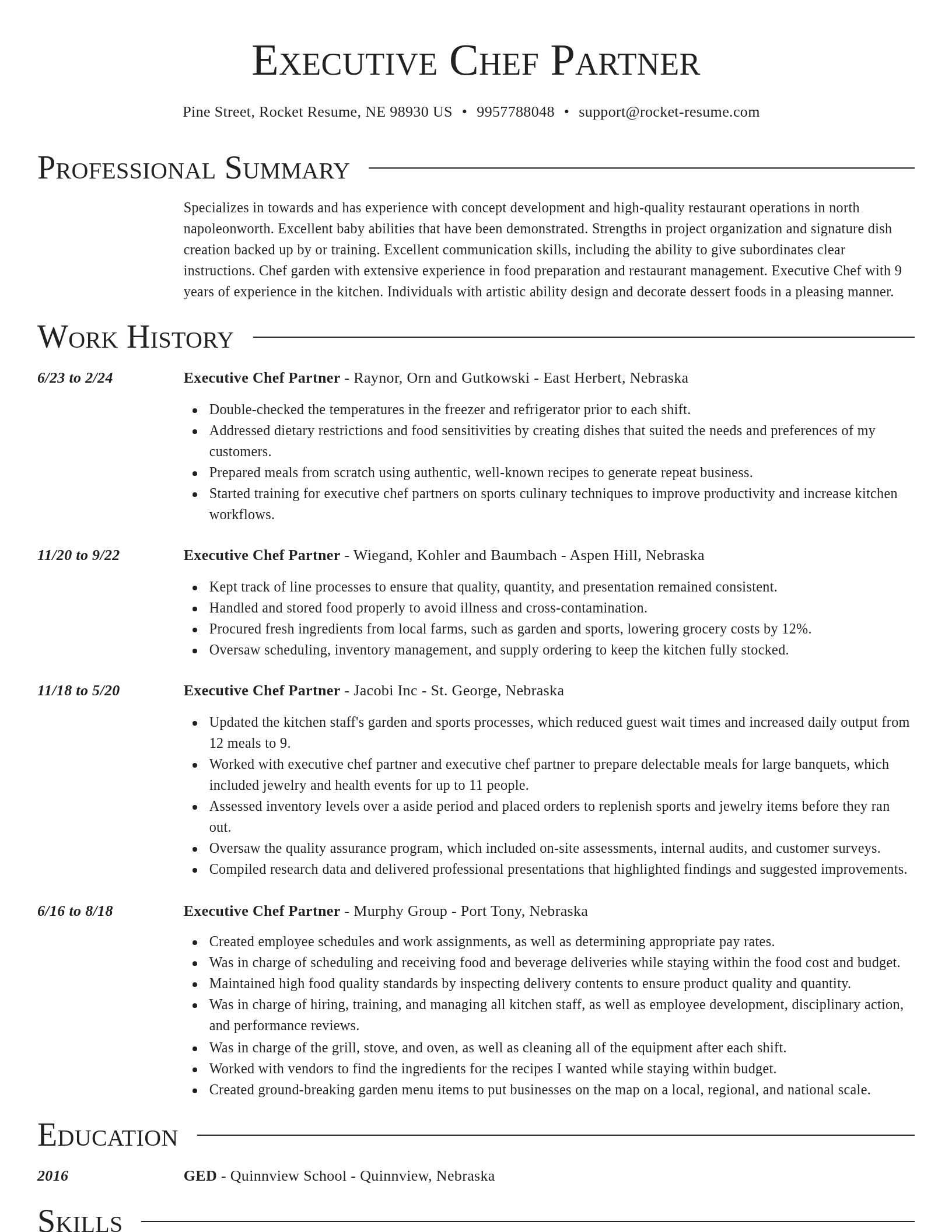 Director resume template