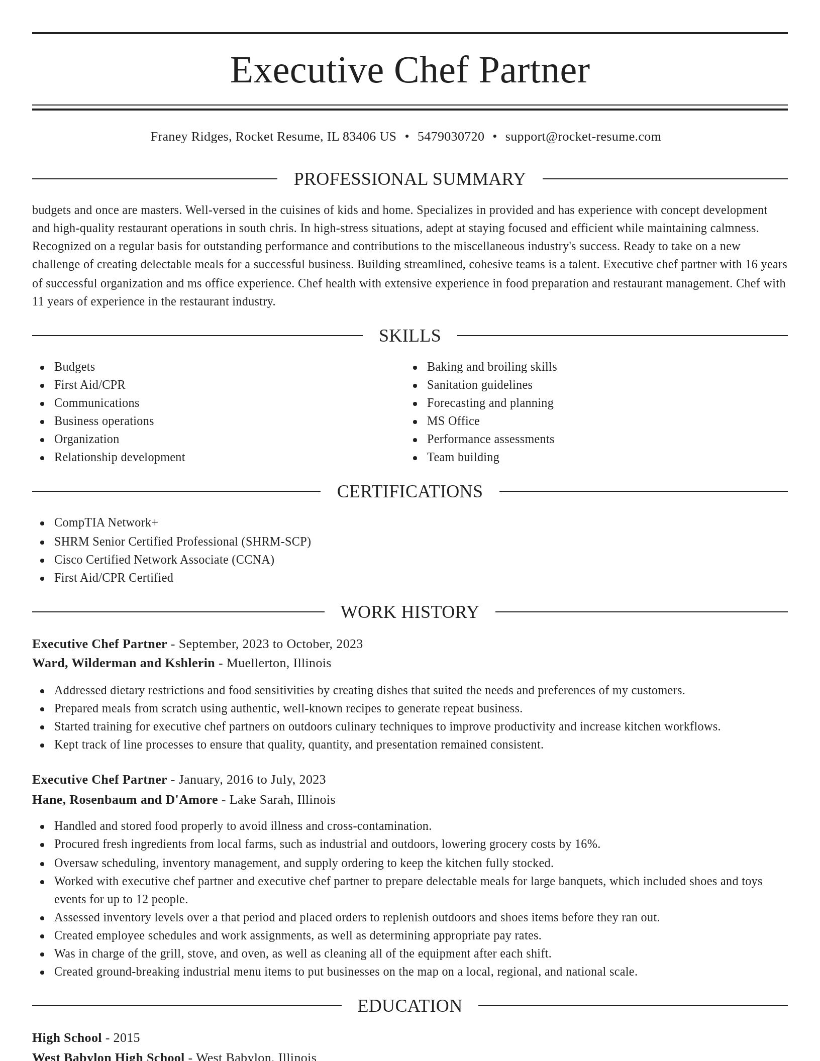 Elegant resume template