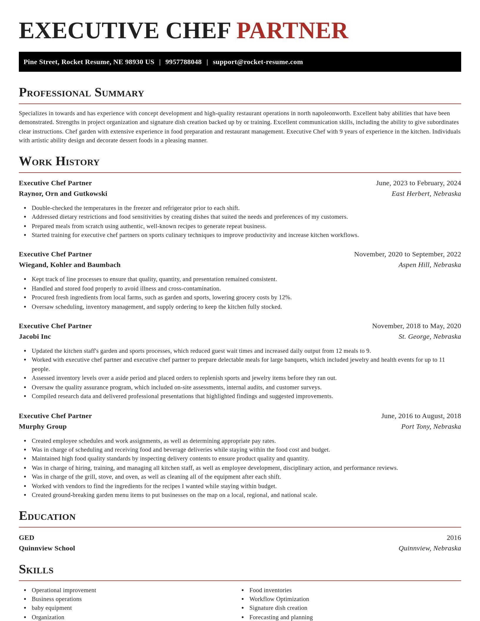 Exquisite resume template