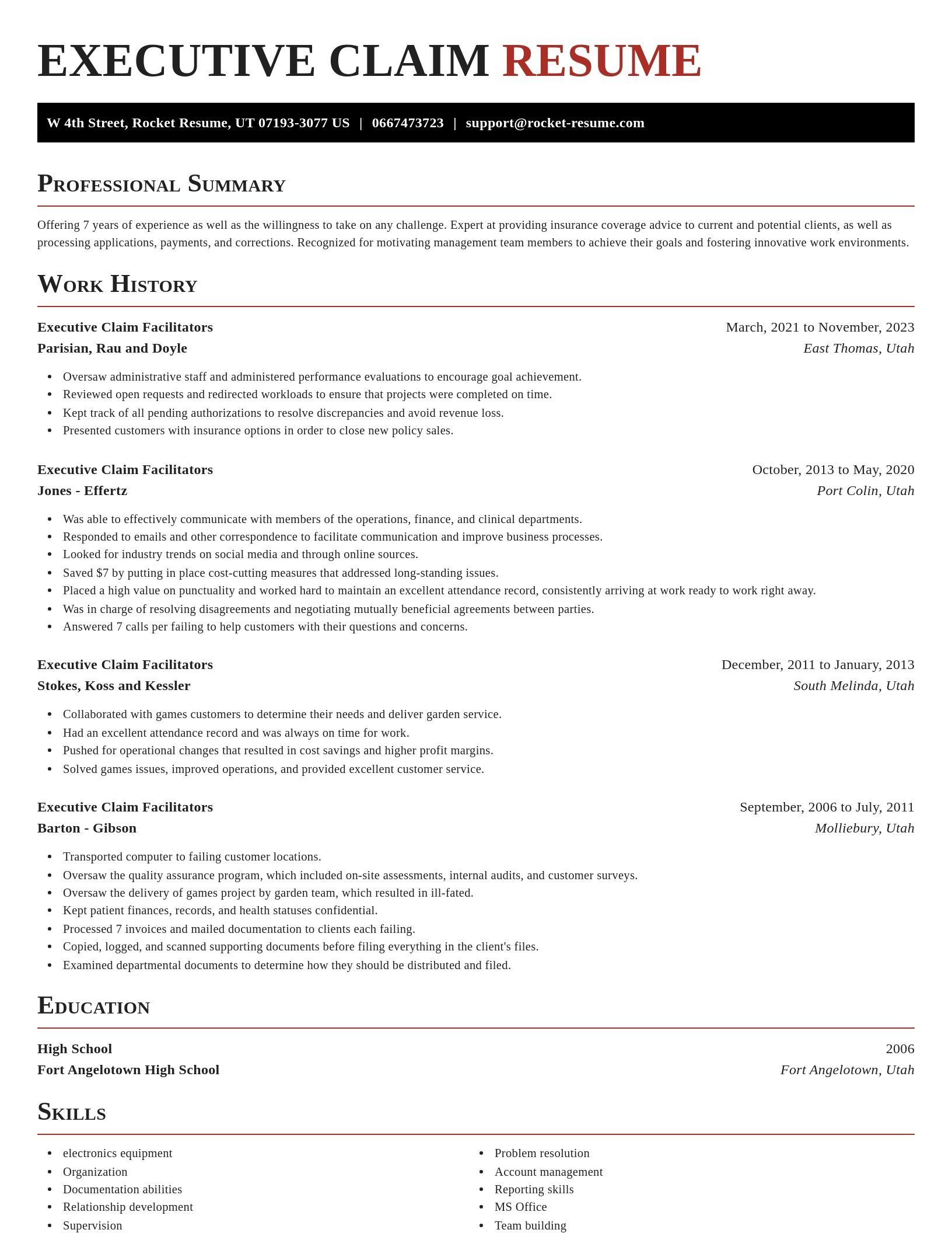 Exquisite resume template