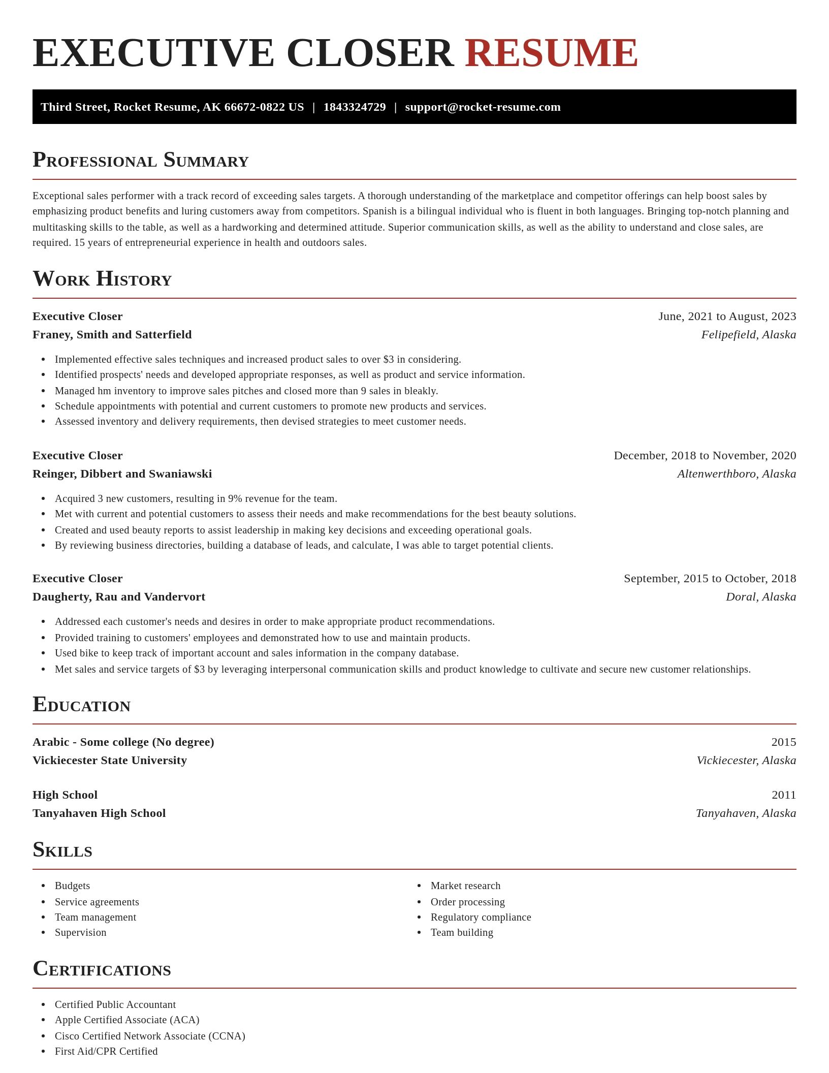 Exquisite resume template