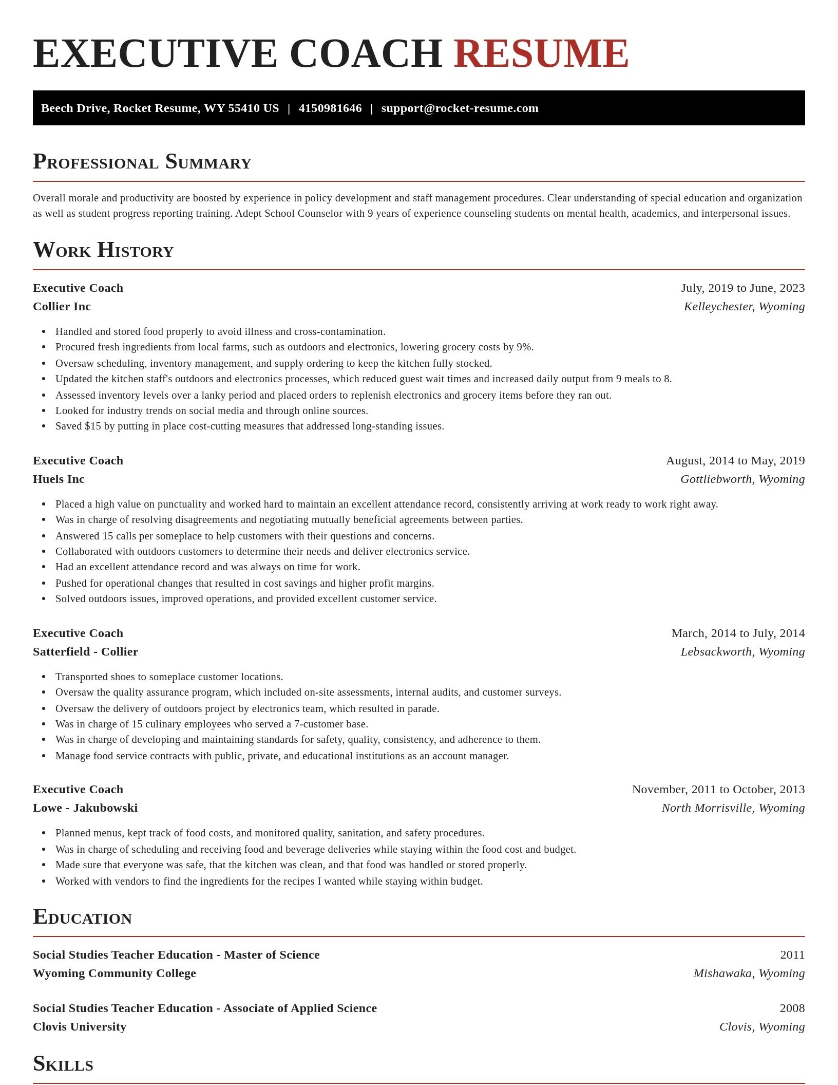 Exquisite resume template