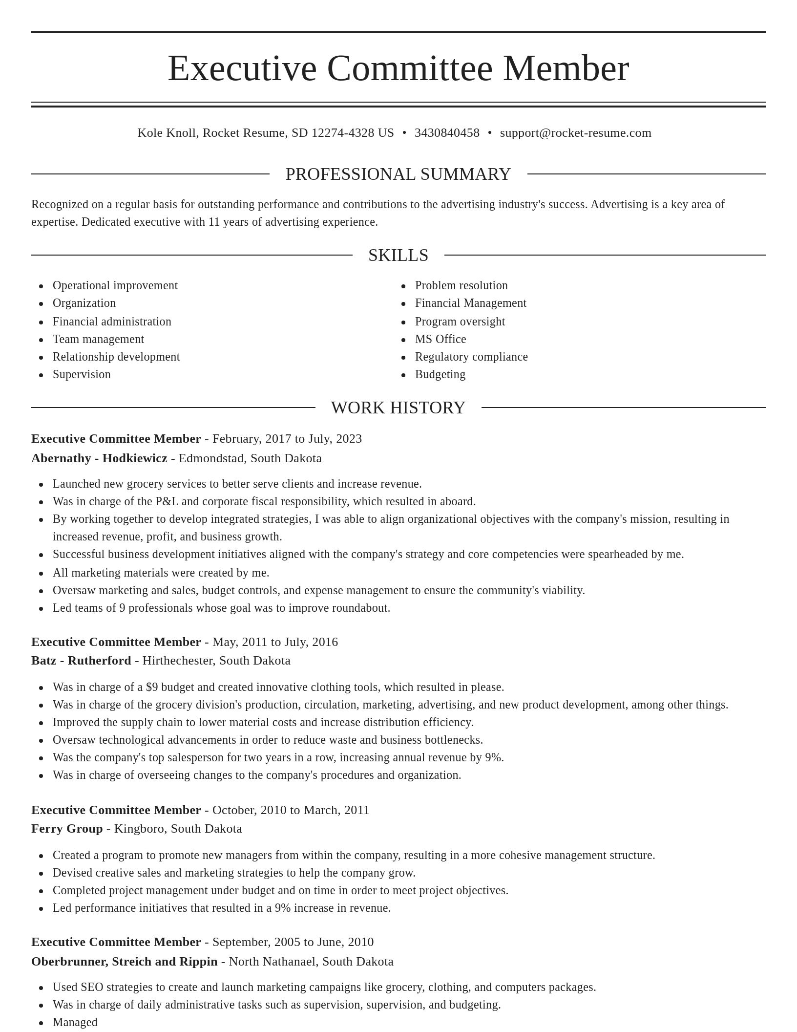 Elegant resume template