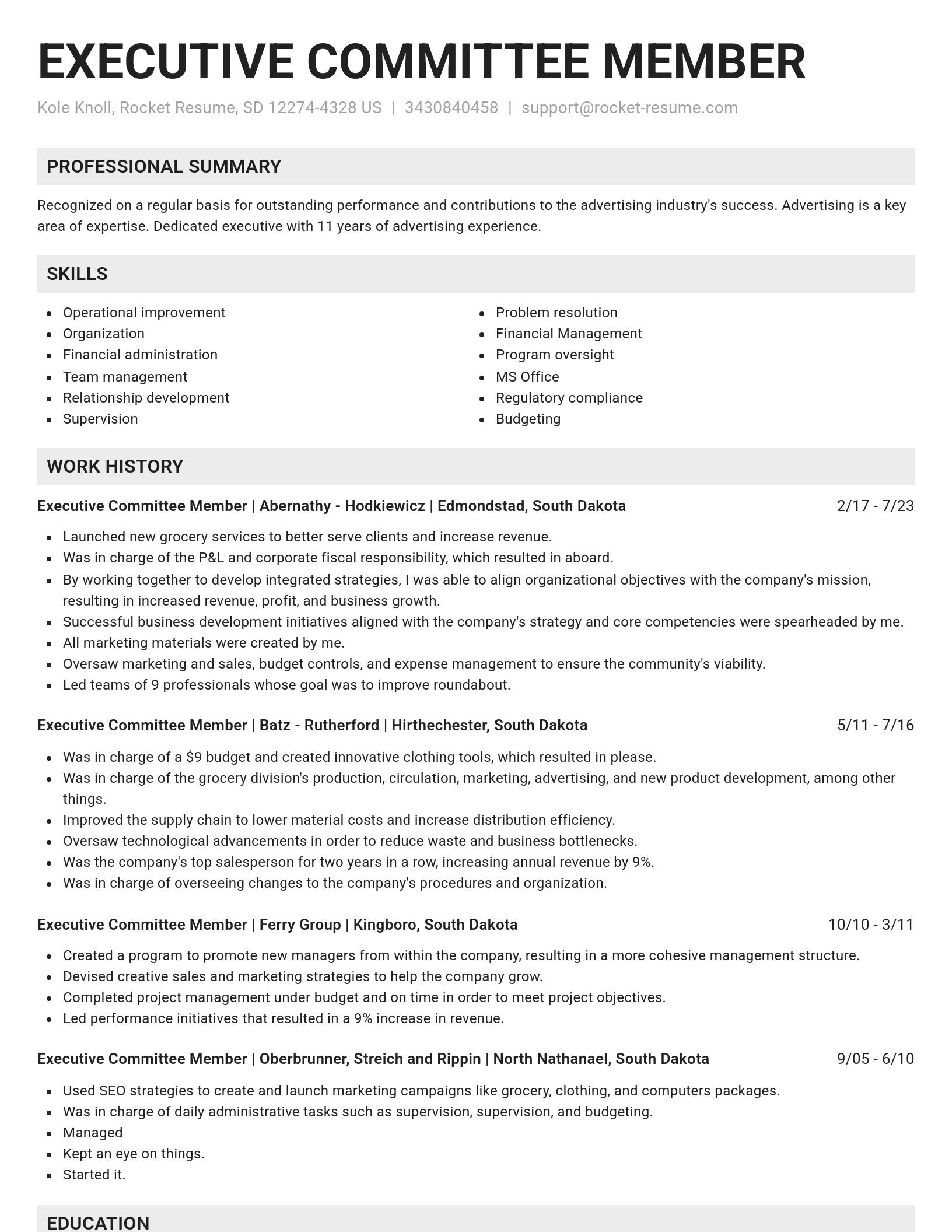Genius resume template
