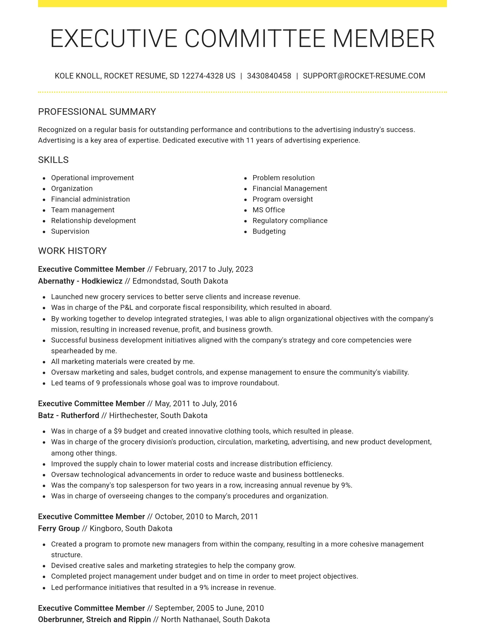 Grand resume template