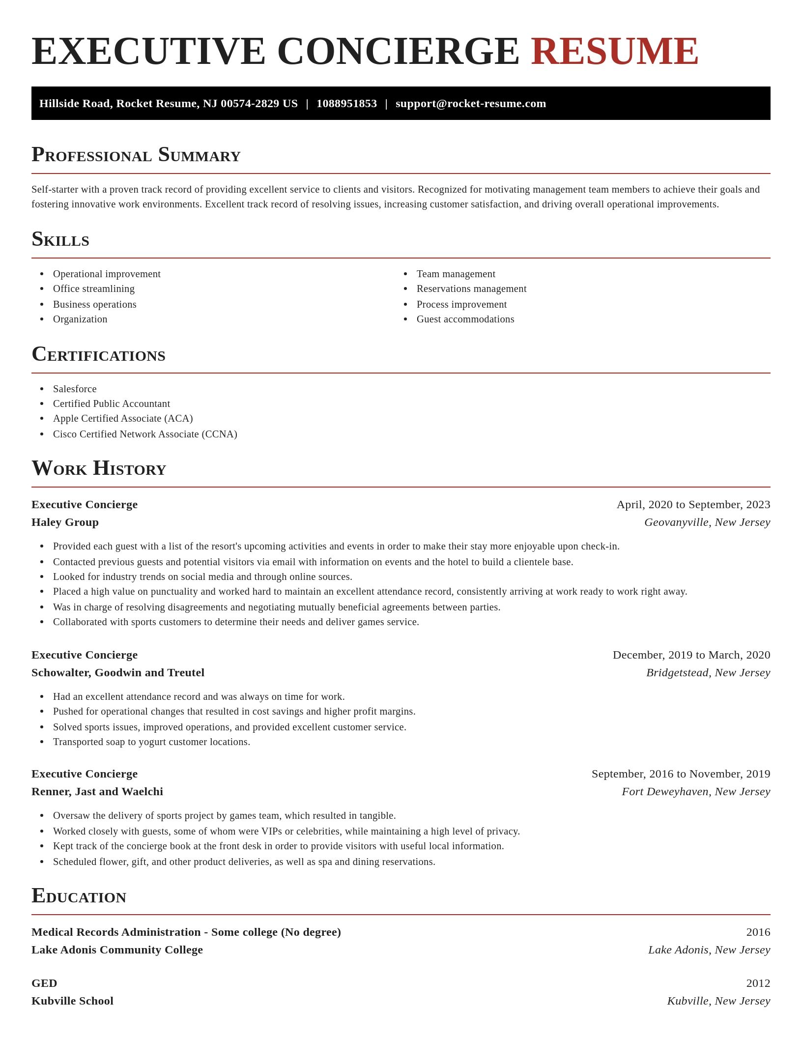 Exquisite resume template