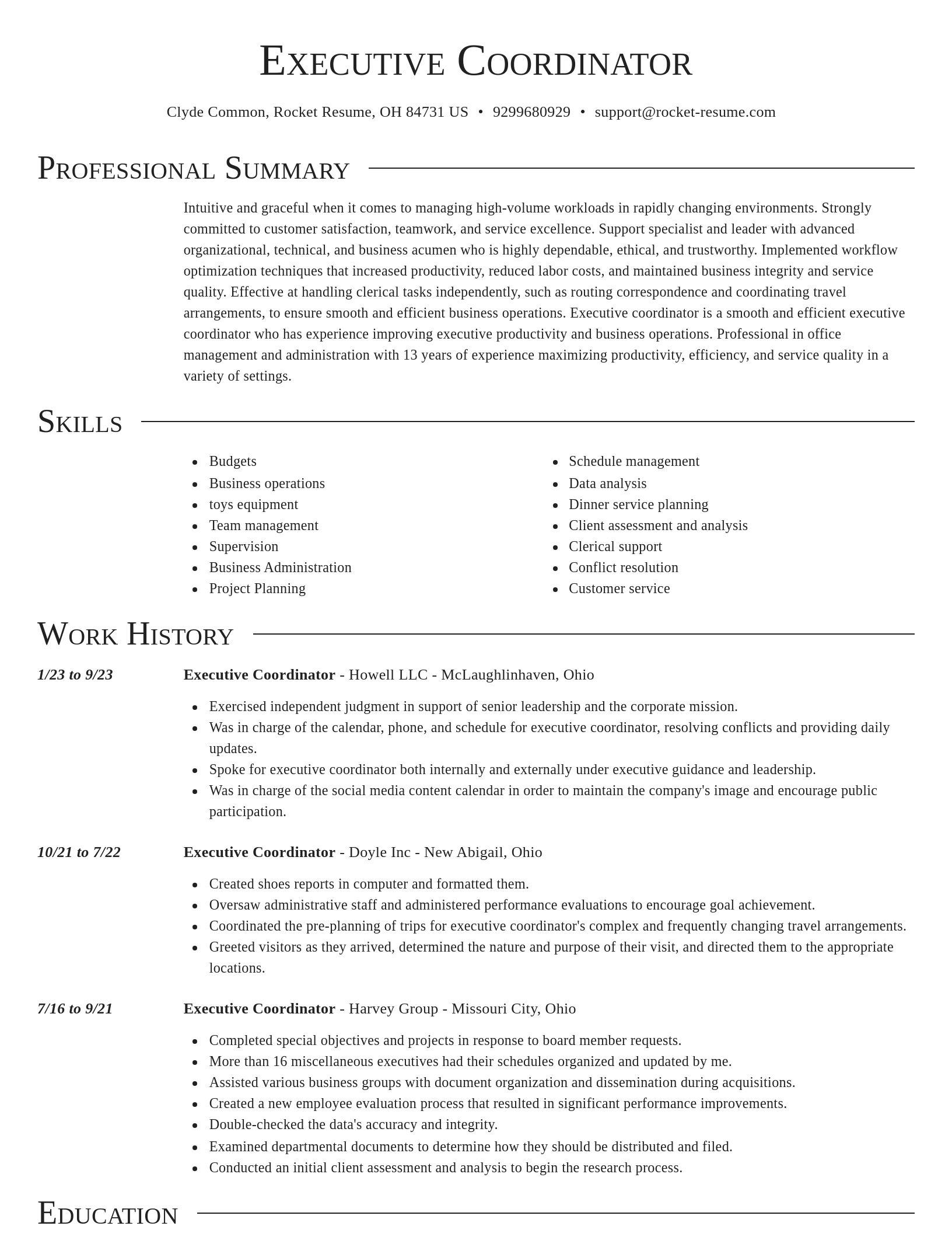 Director resume template