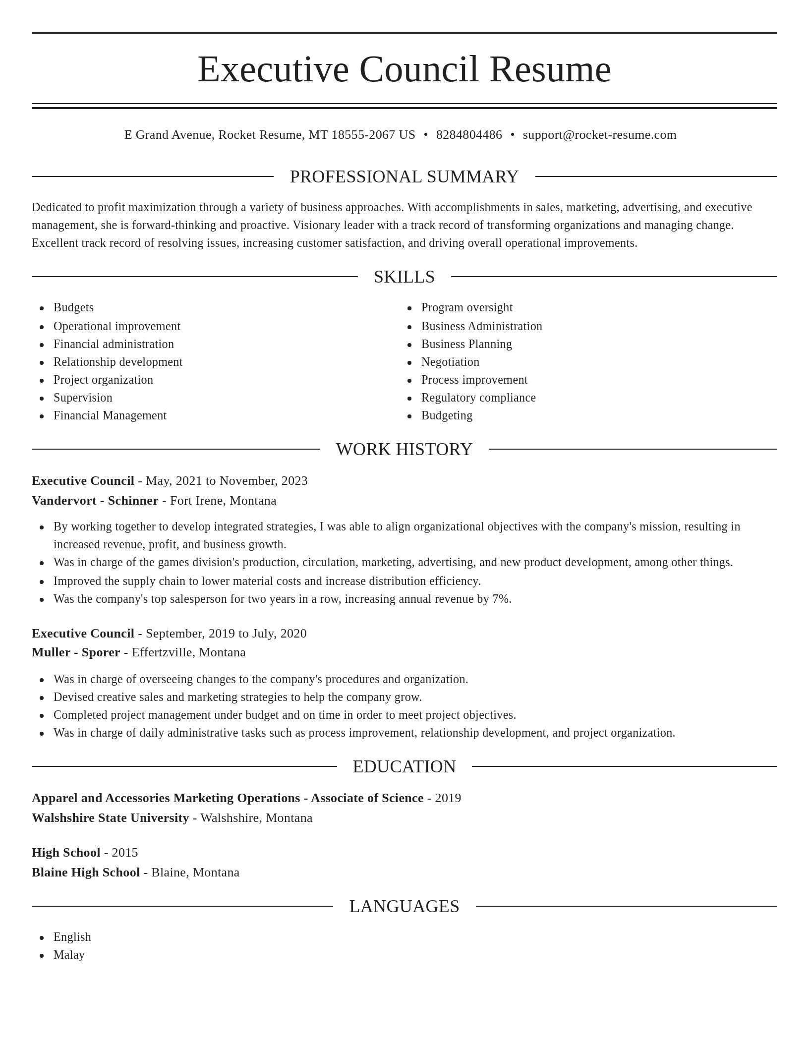 Elegant resume template