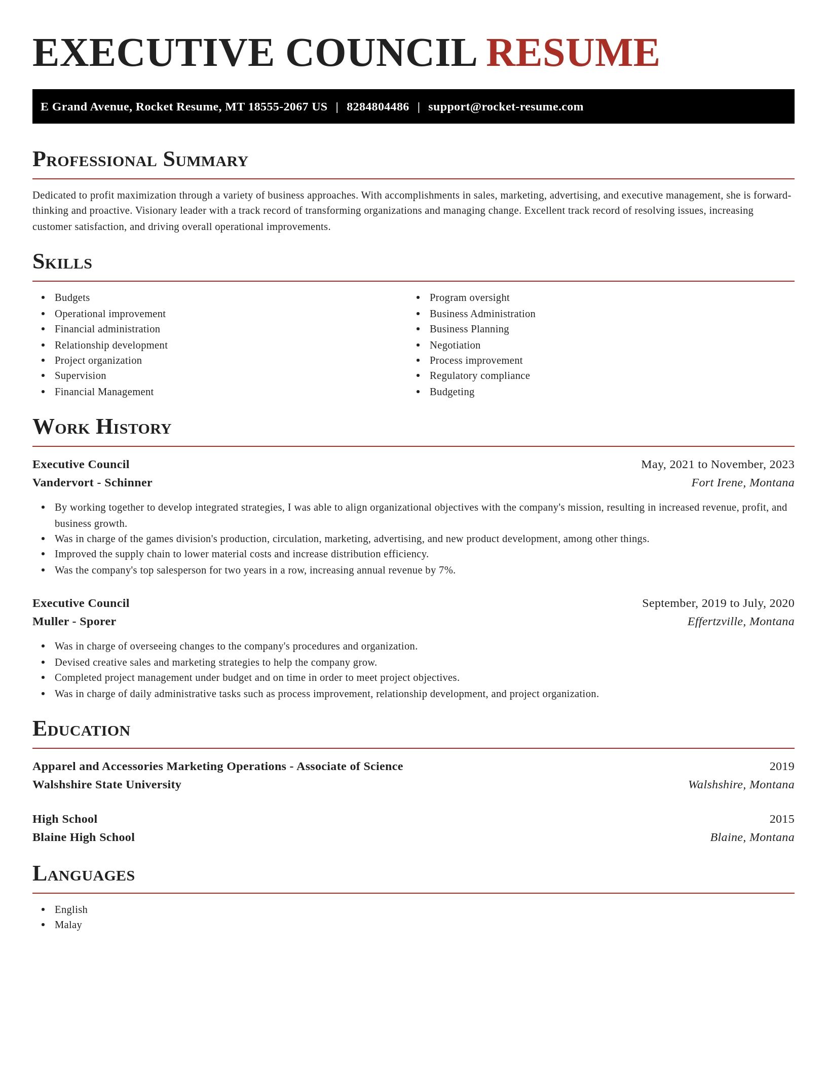 Exquisite resume template