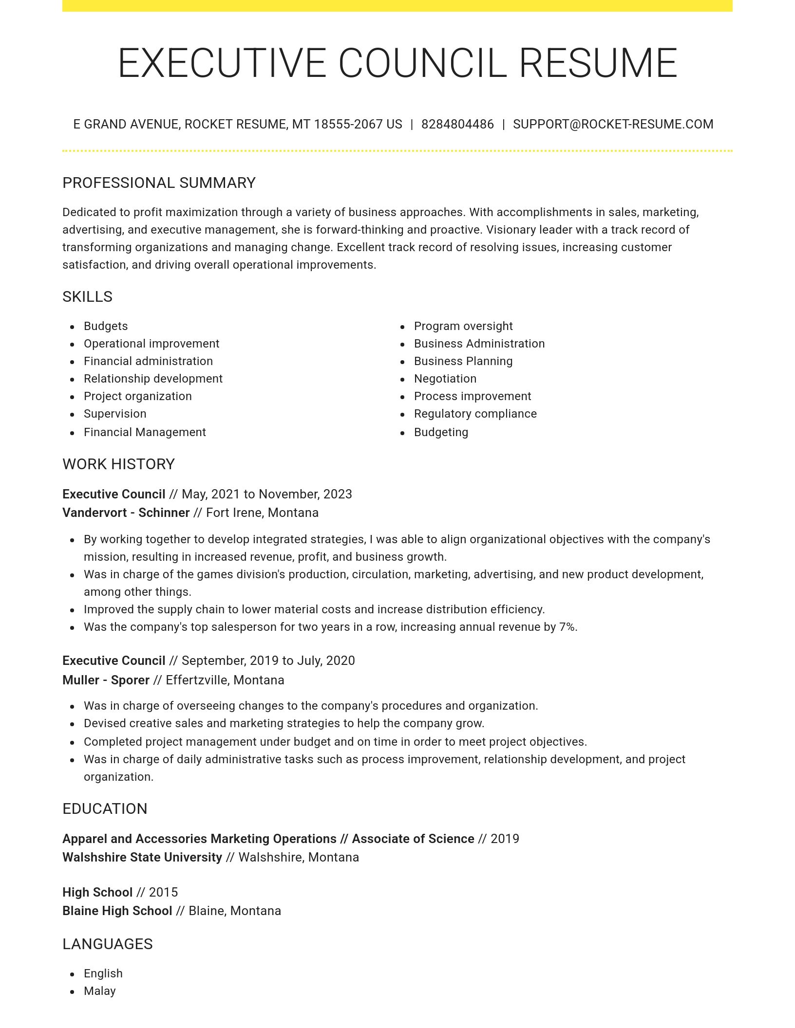 Grand resume template