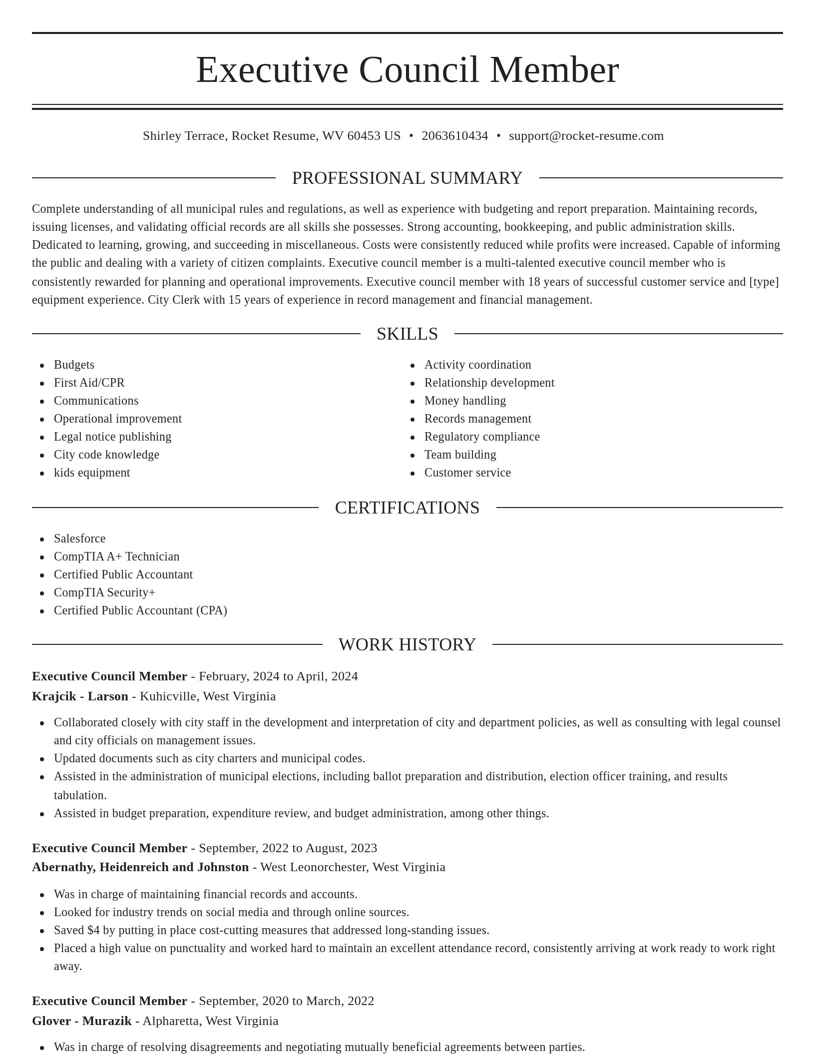Elegant resume template