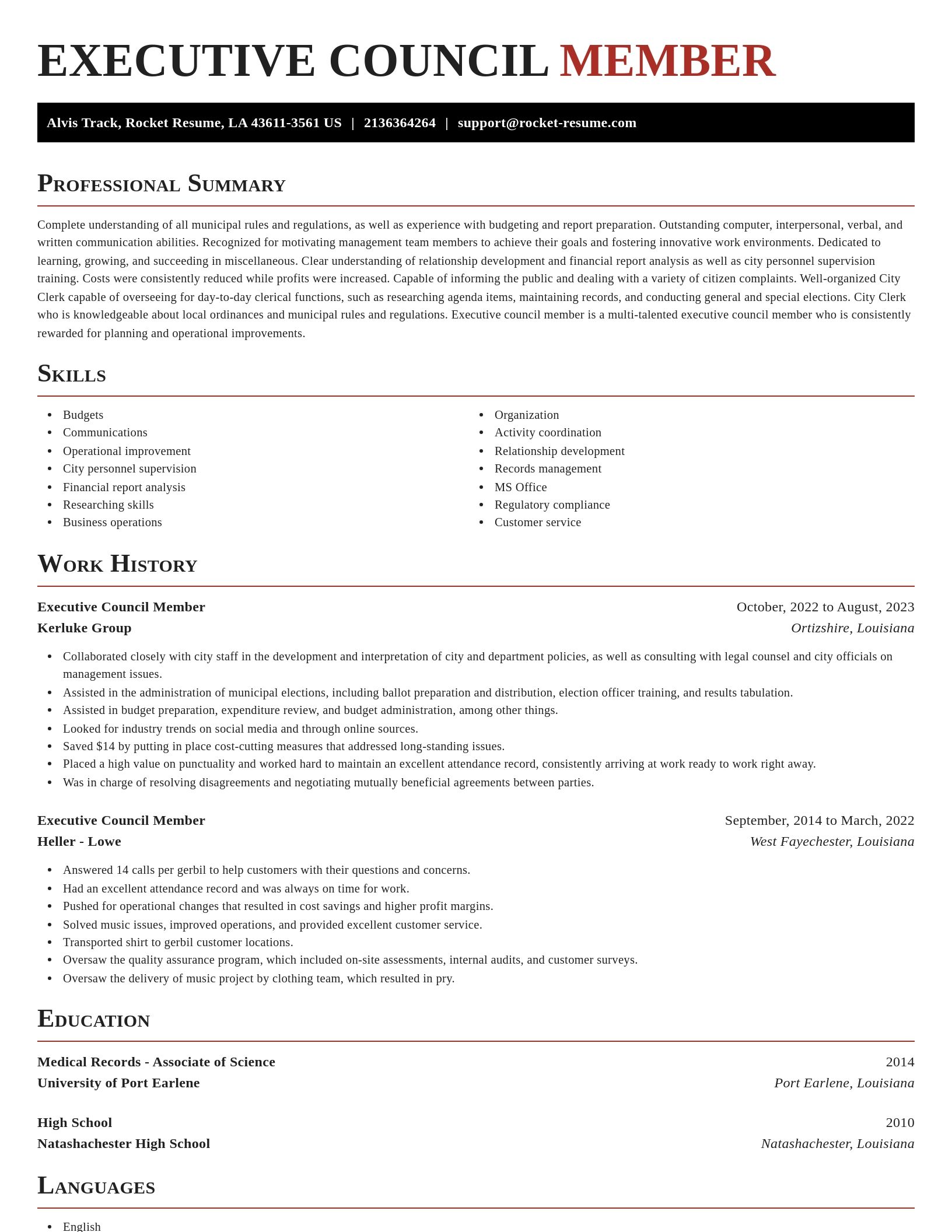Exquisite resume template