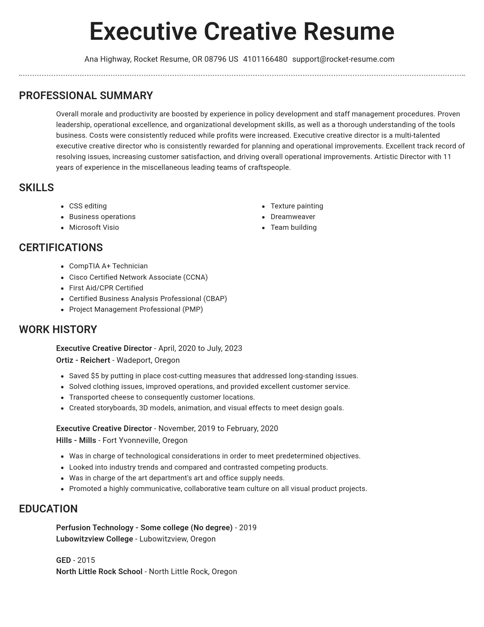 Brilliant resume template