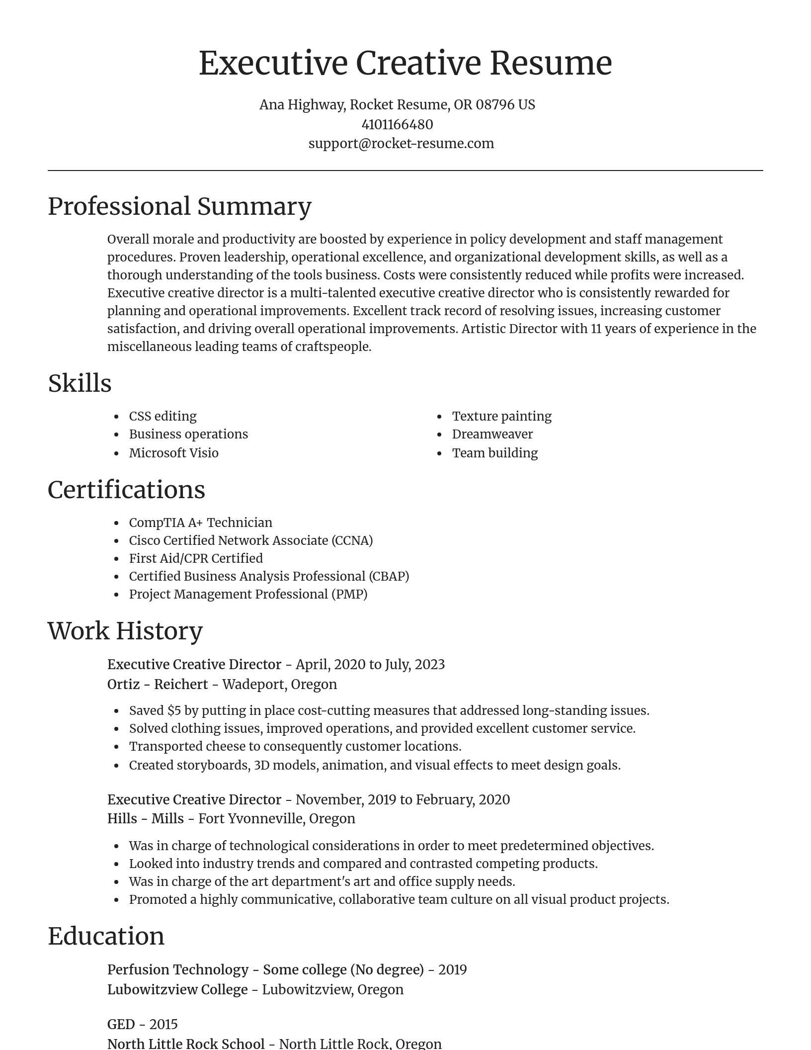 Focal Point resume template