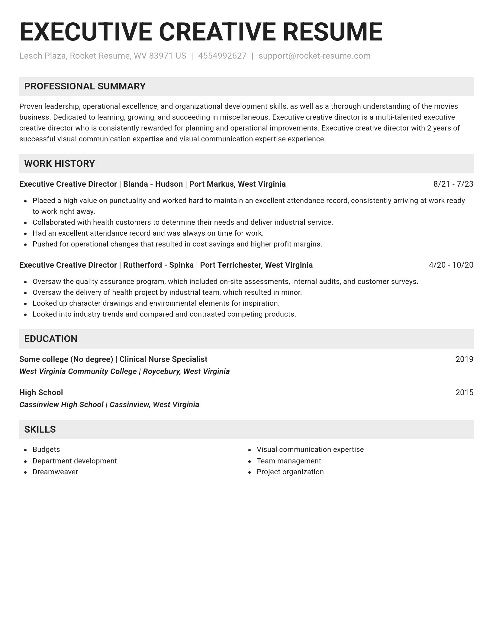 Genius resume template