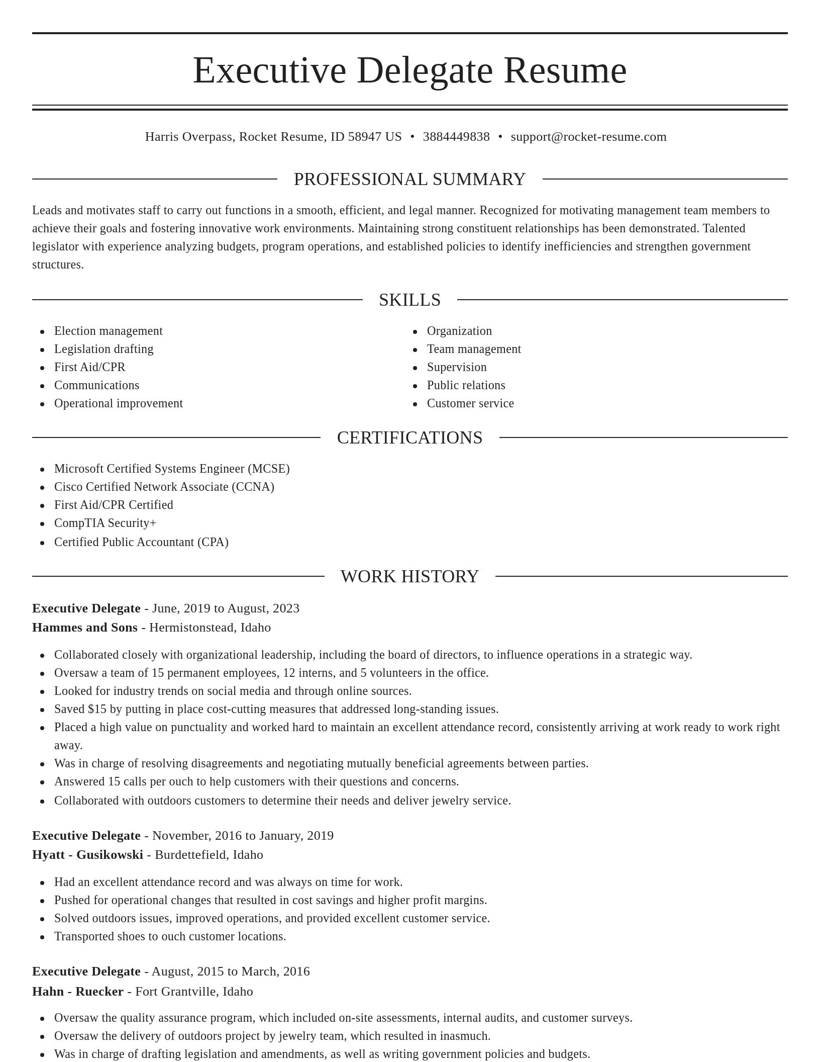 Elegant resume template