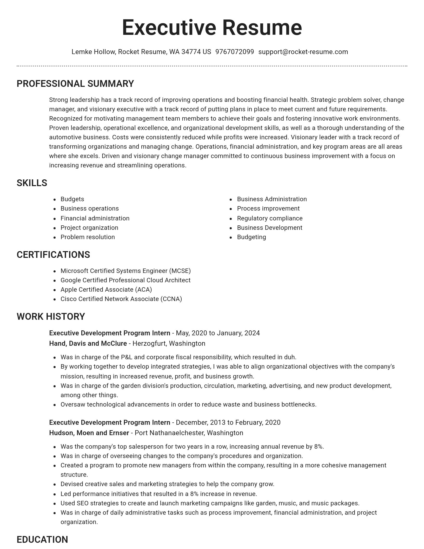 Brilliant resume template