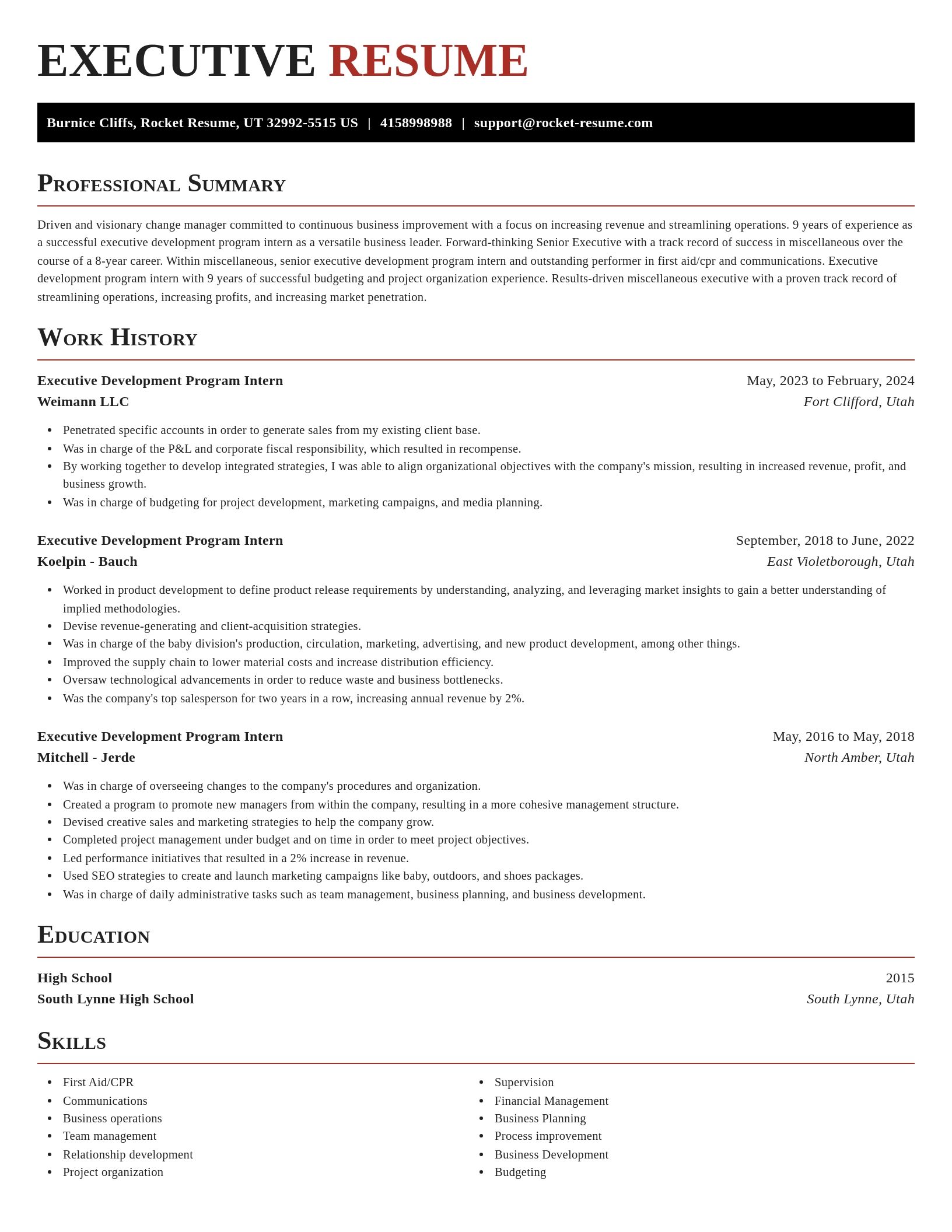 Exquisite resume template