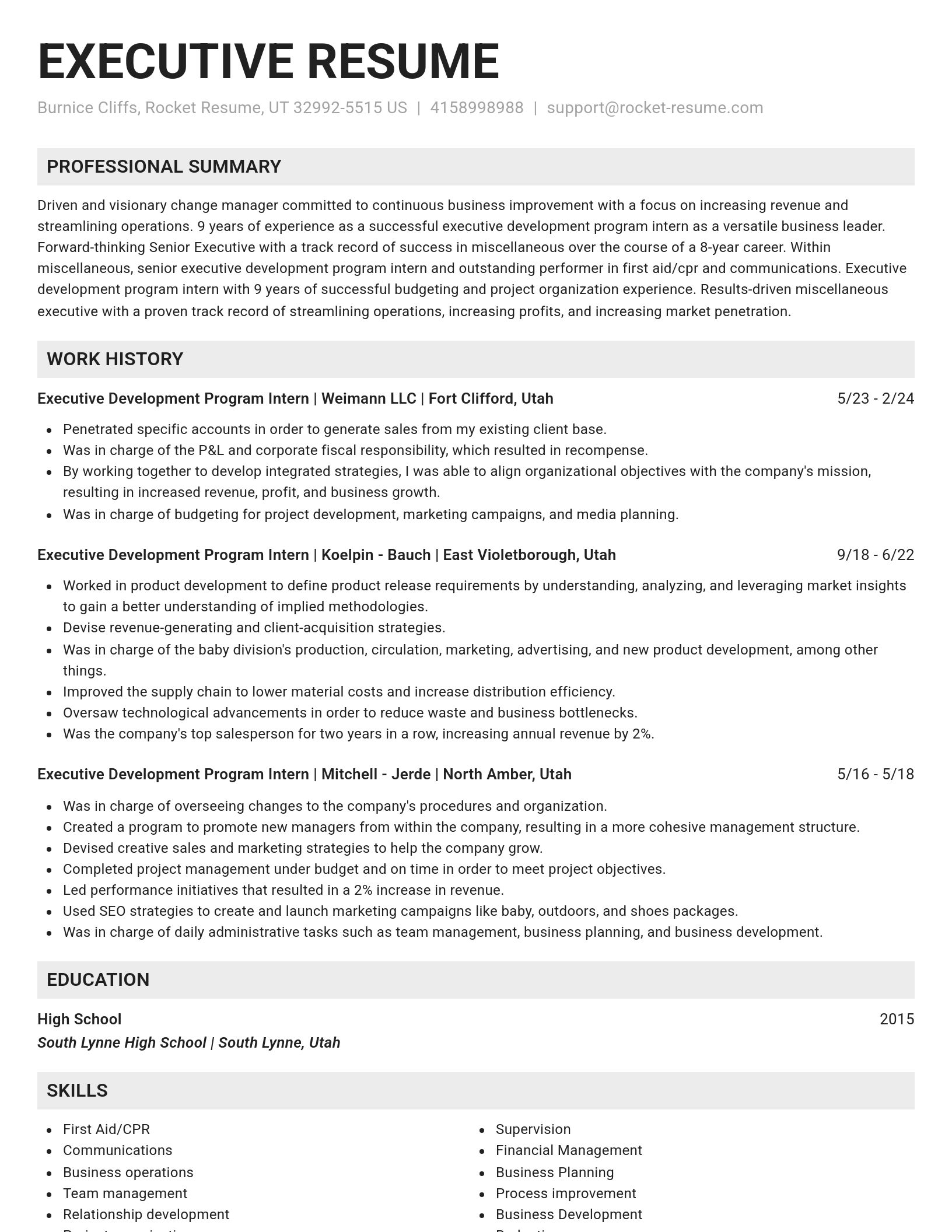 Genius resume template