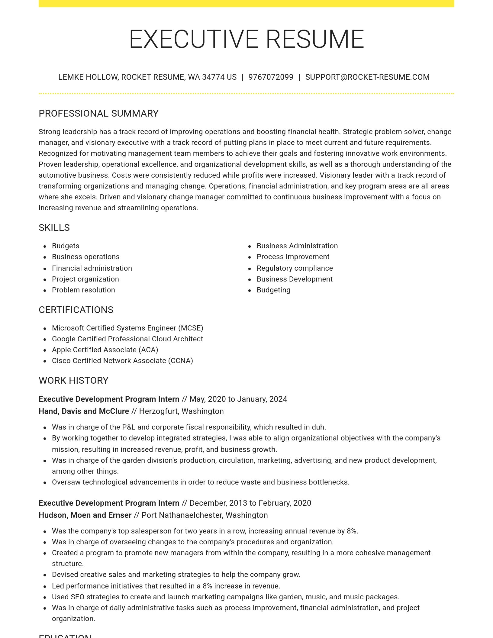 Grand resume template