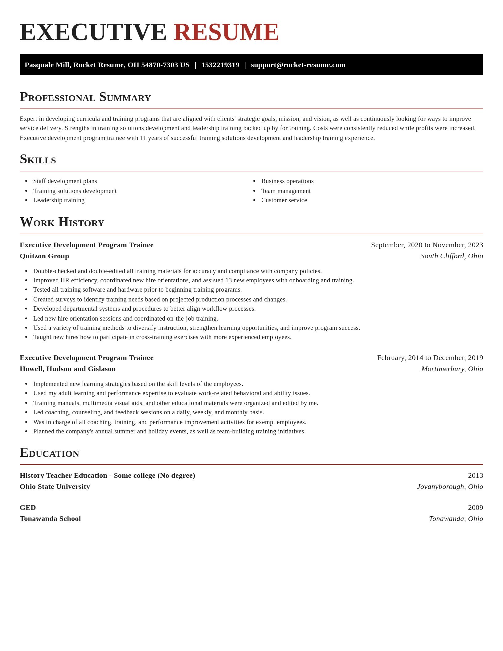 Exquisite resume template
