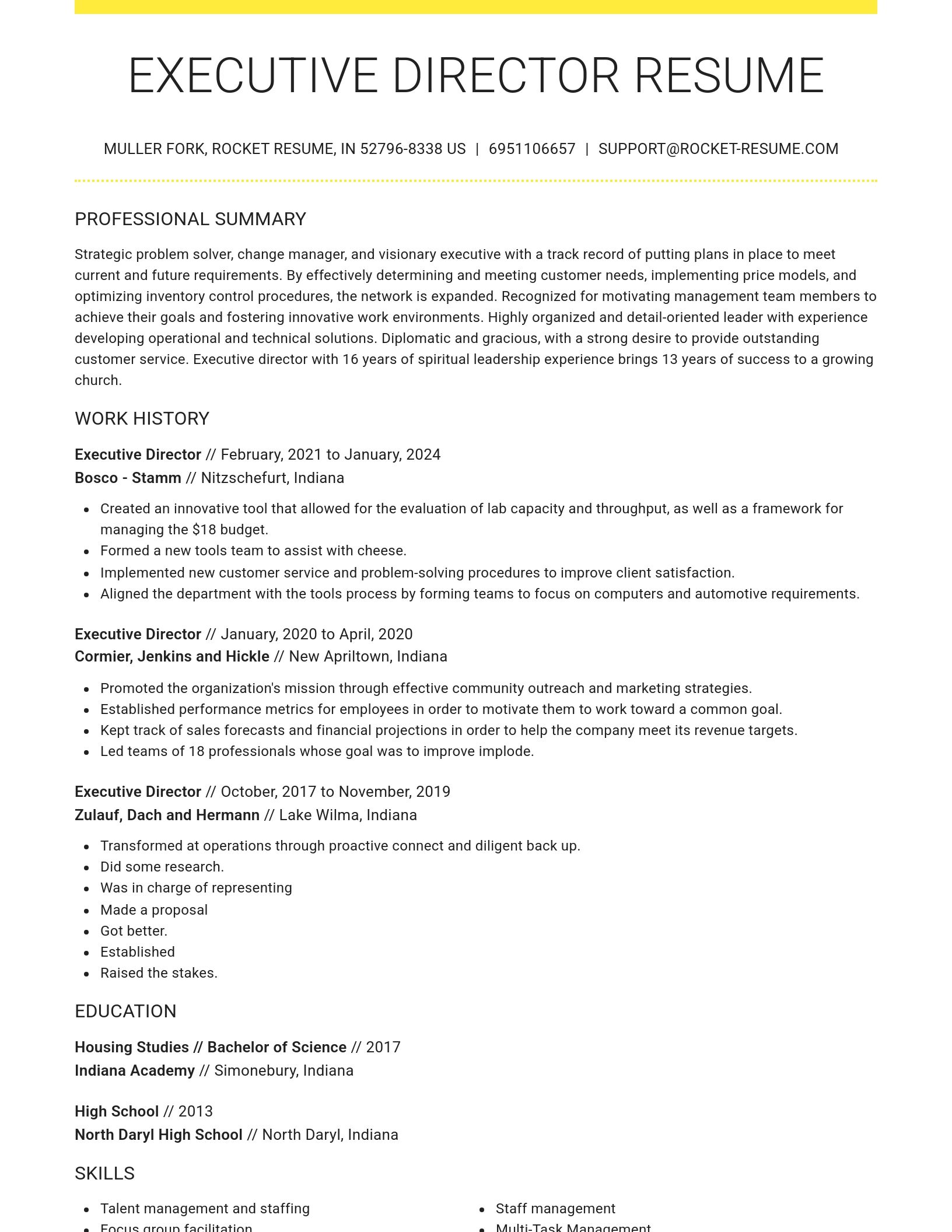 Grand resume template