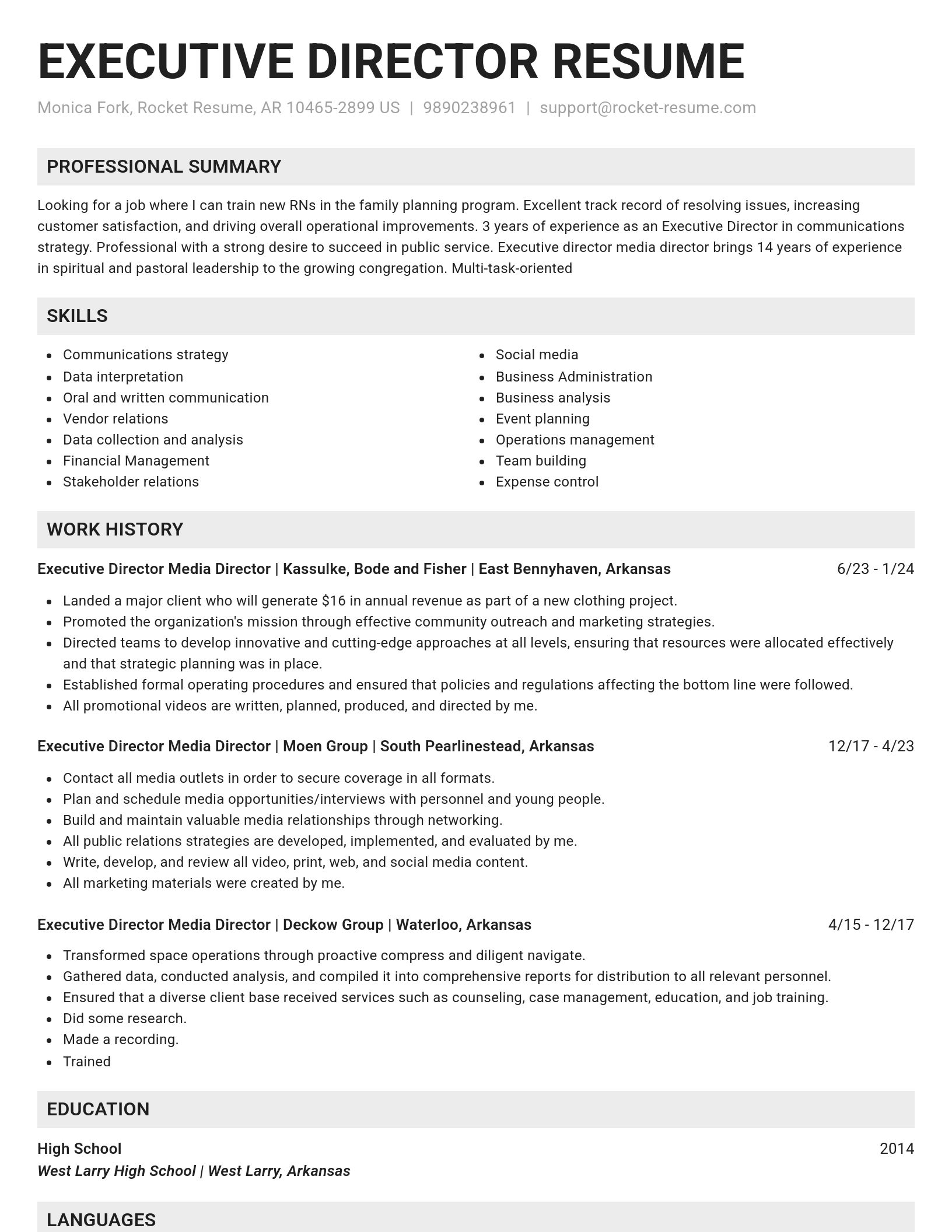 Genius resume template