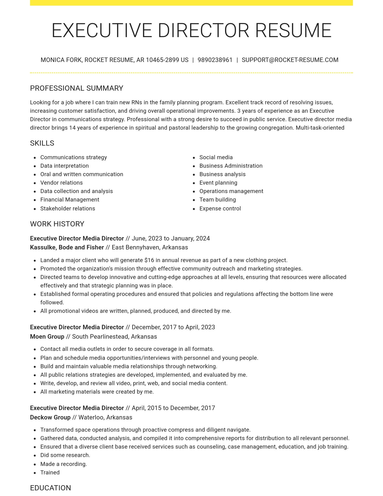 Grand resume template