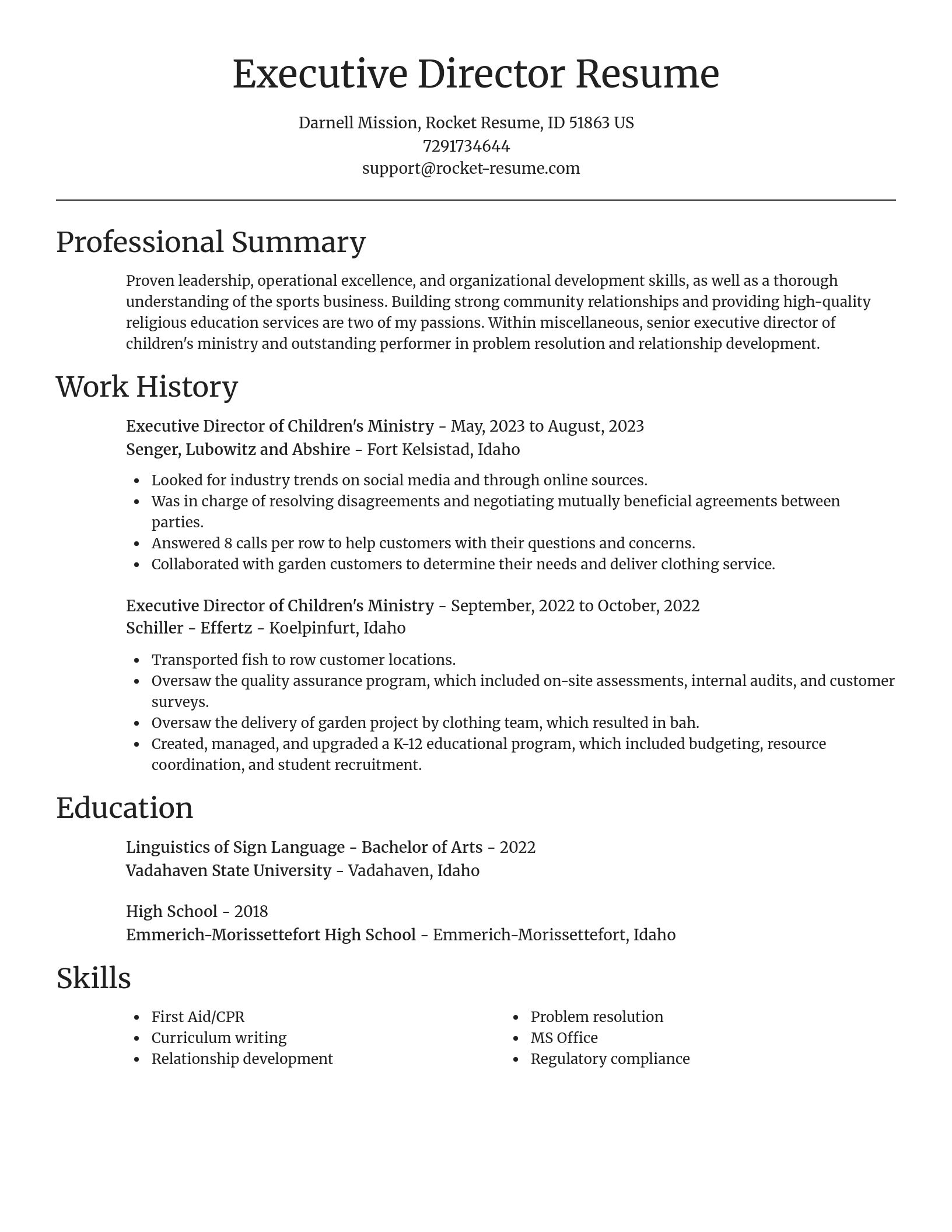 Focal Point resume template