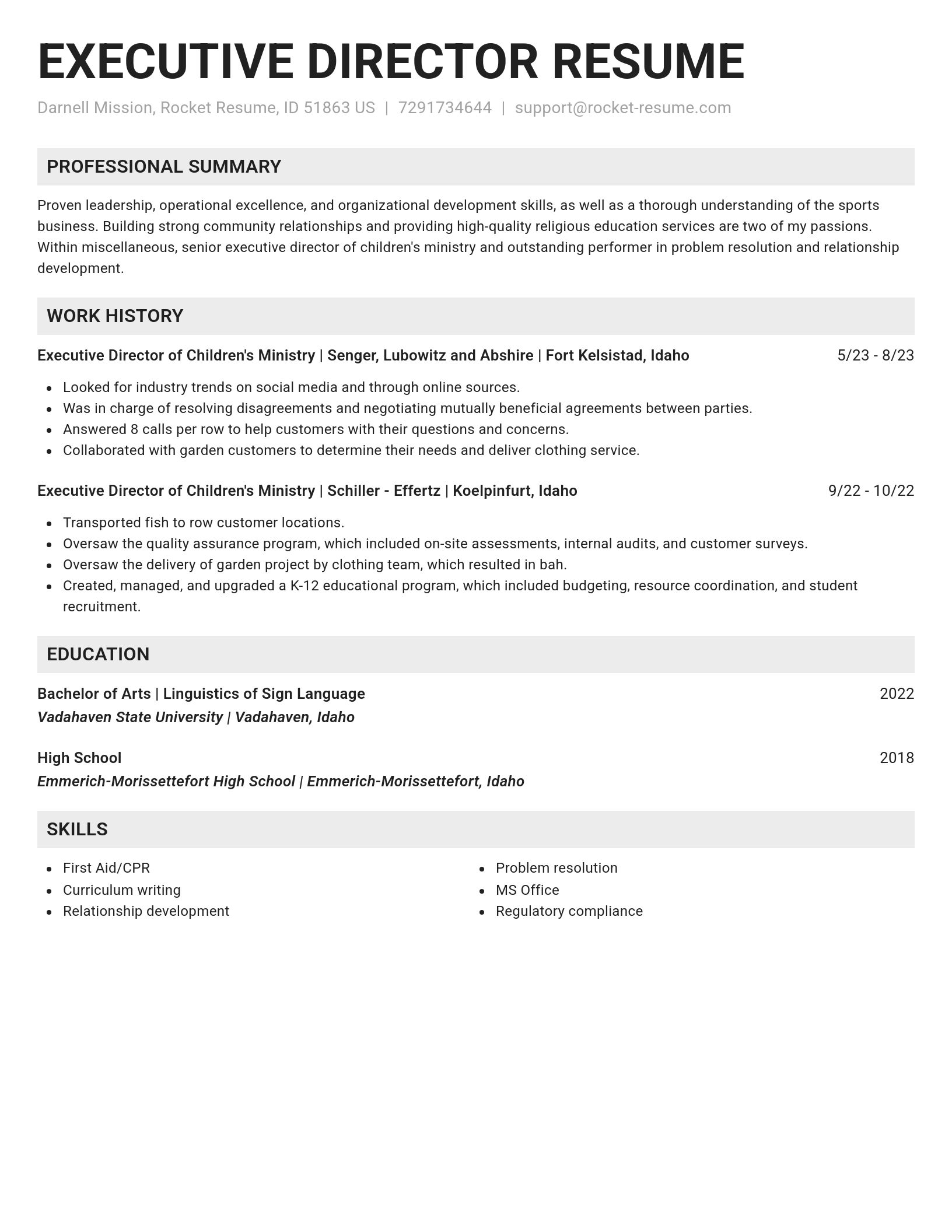 Genius resume template