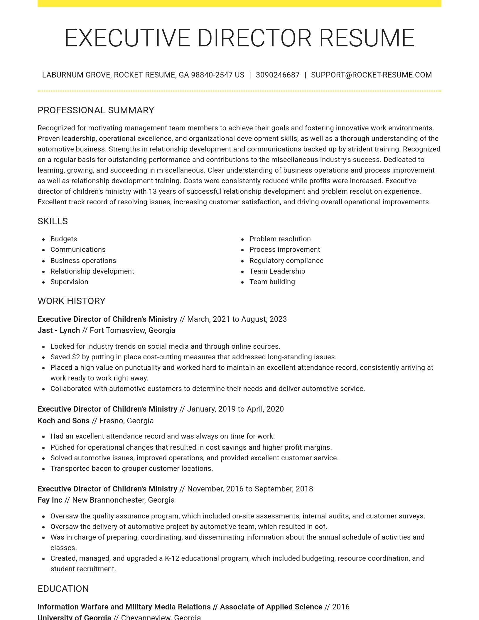 Grand resume template