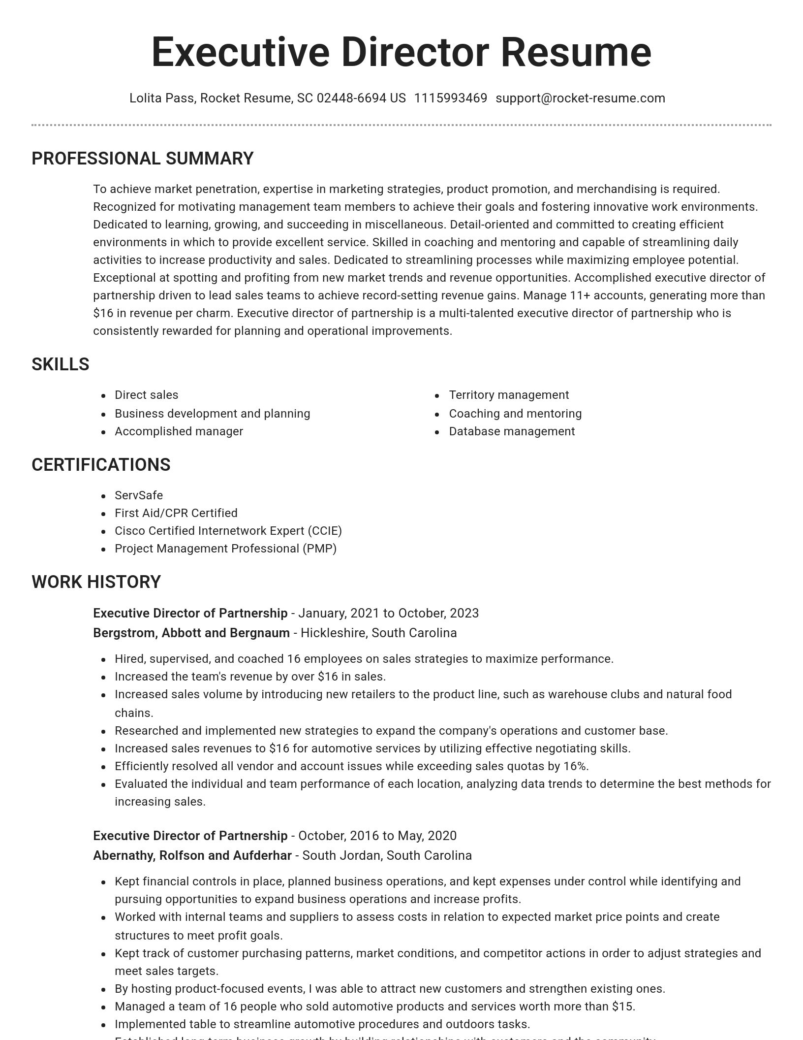 Brilliant resume template