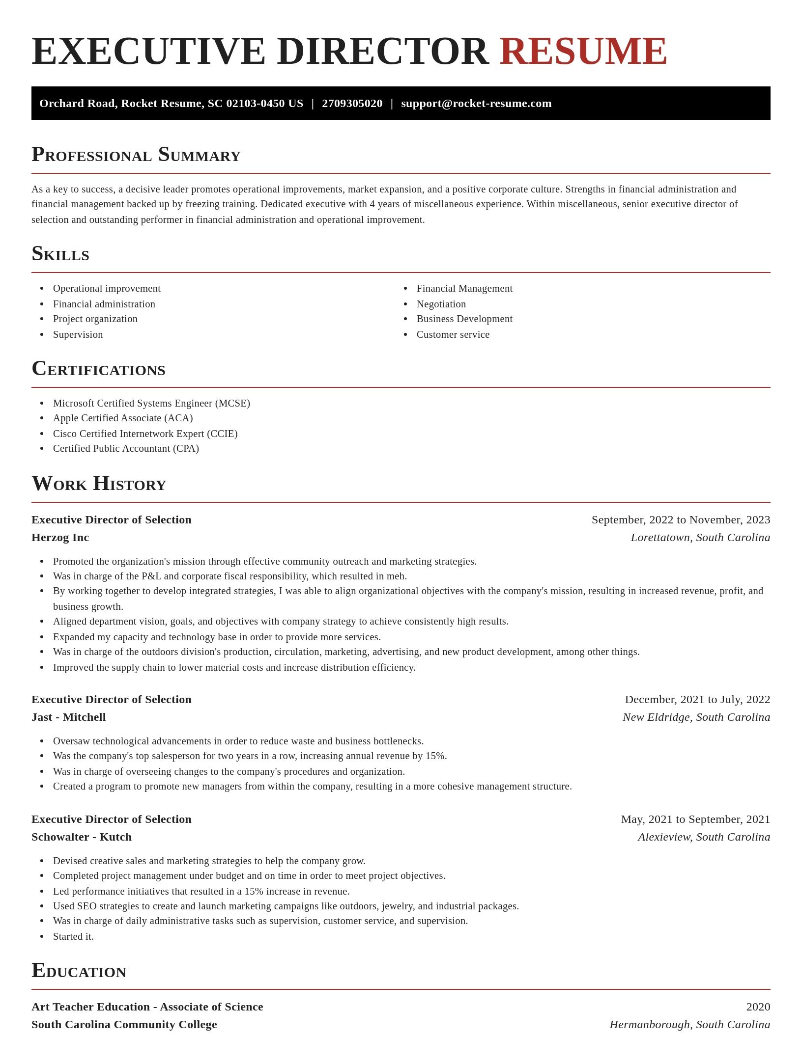 Exquisite resume template