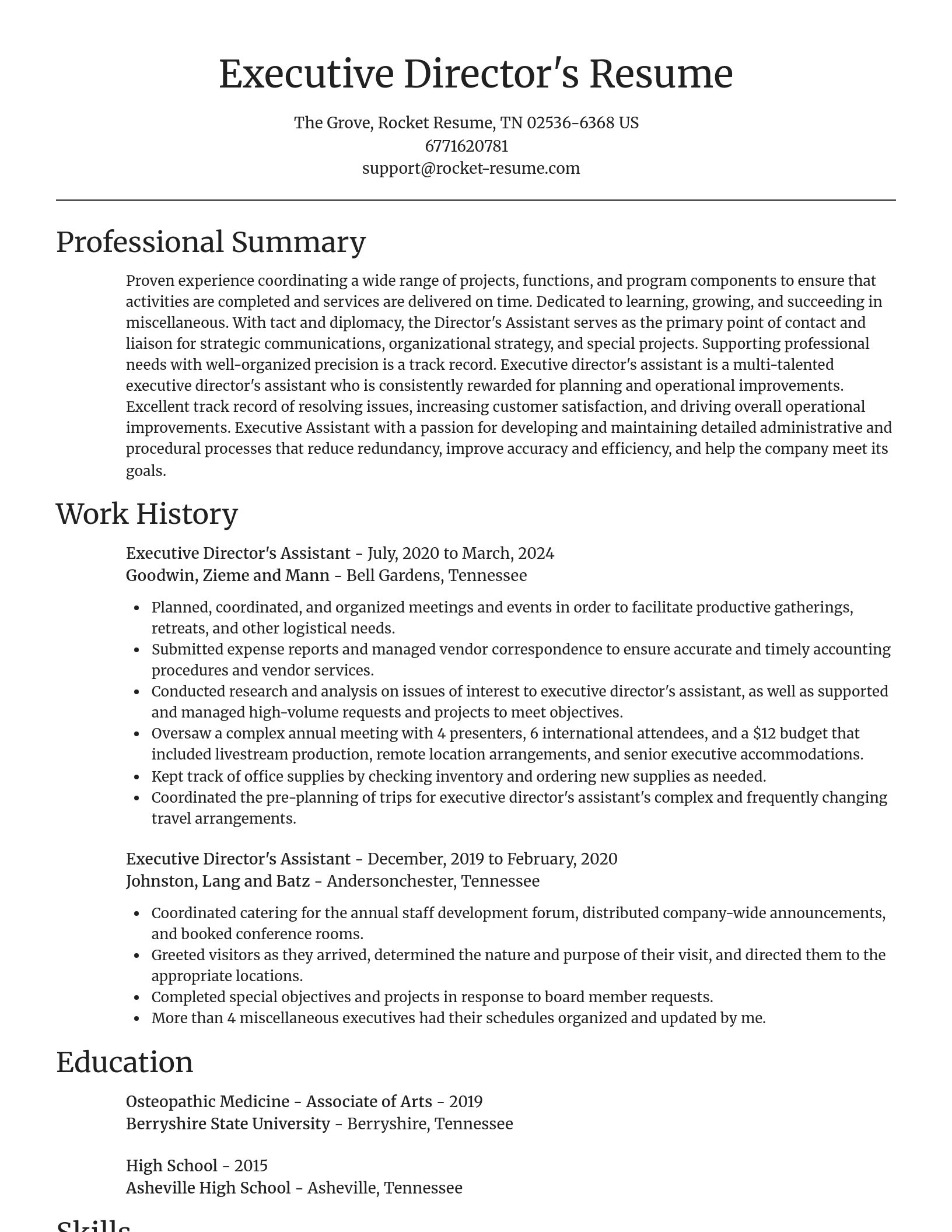 Focal Point resume template