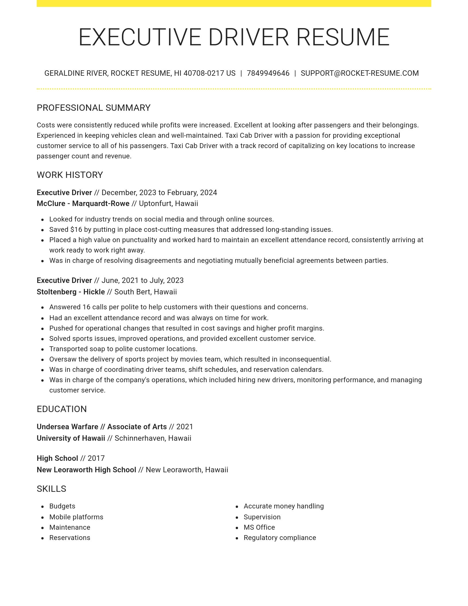 Grand resume template