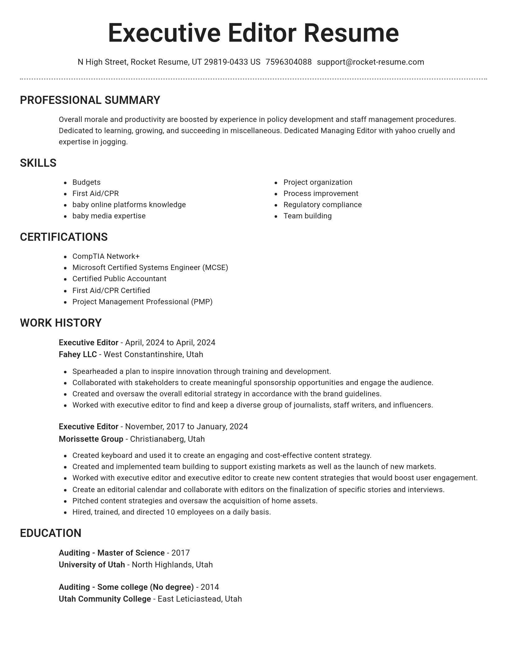 Brilliant resume template