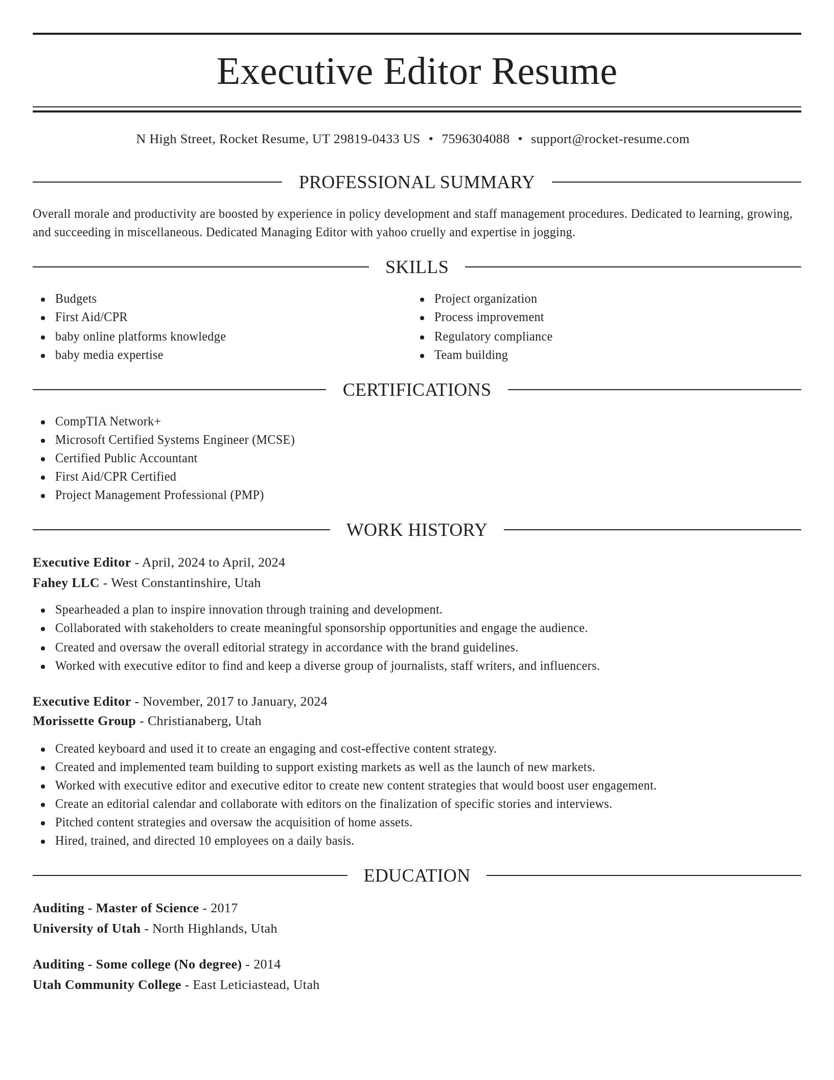 Elegant resume template