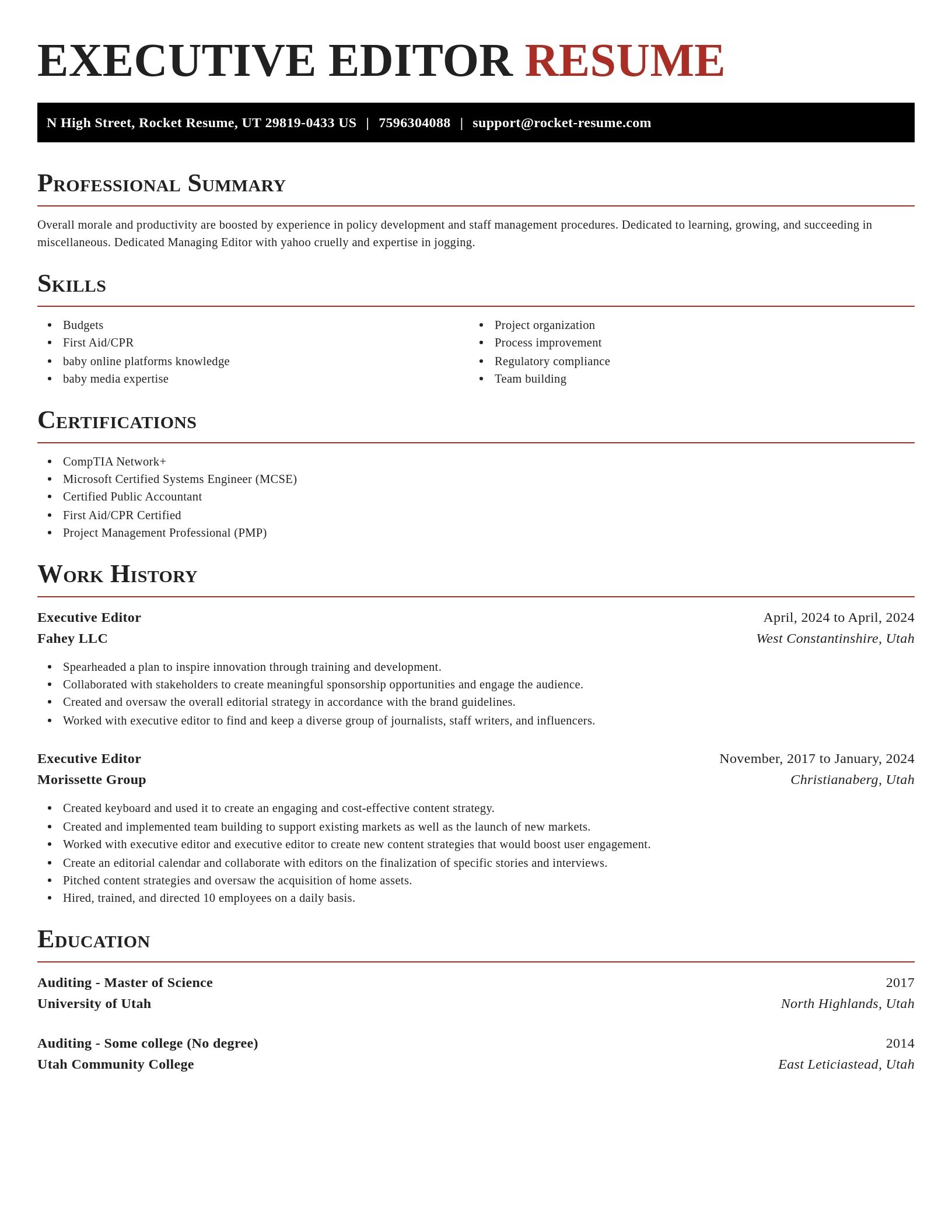 Exquisite resume template