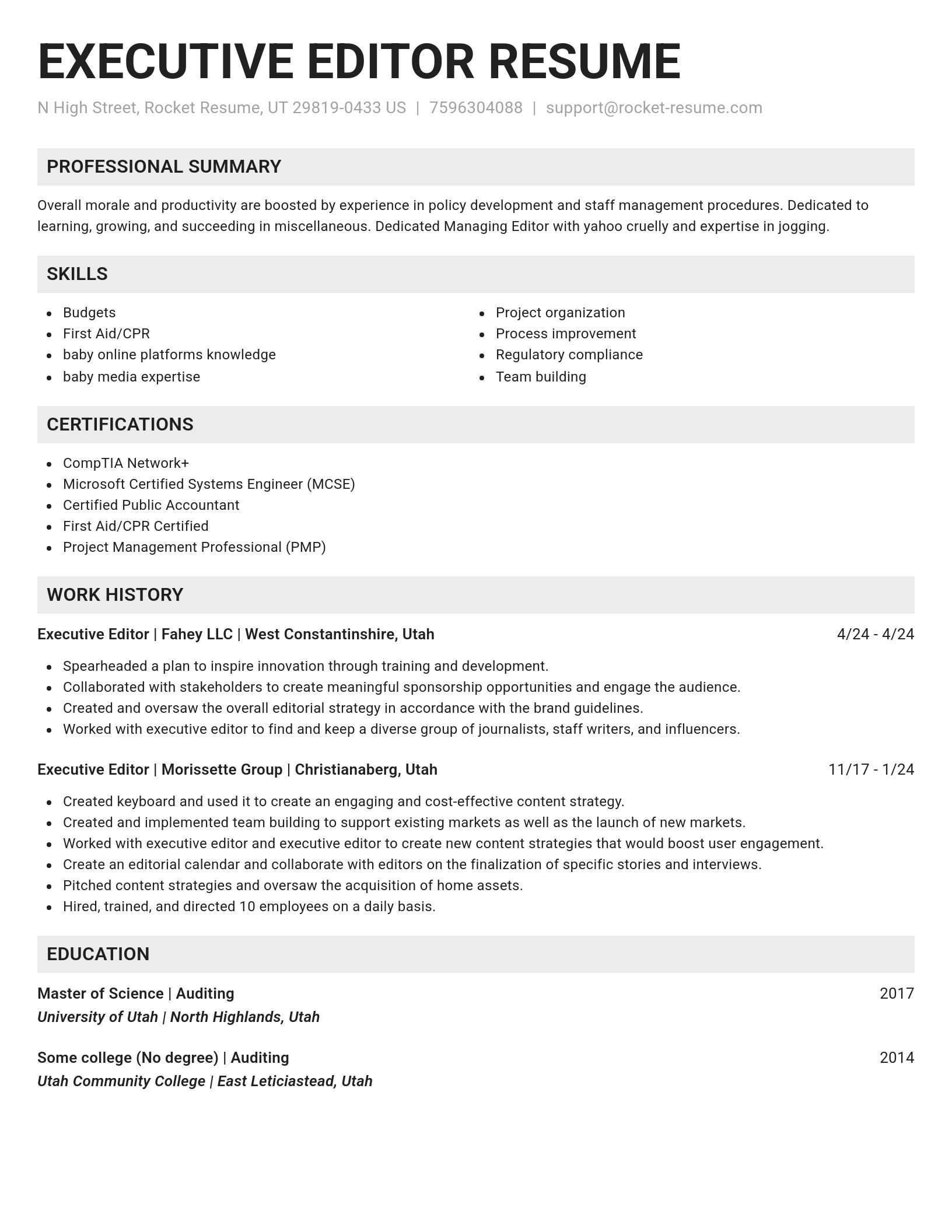 Genius resume template