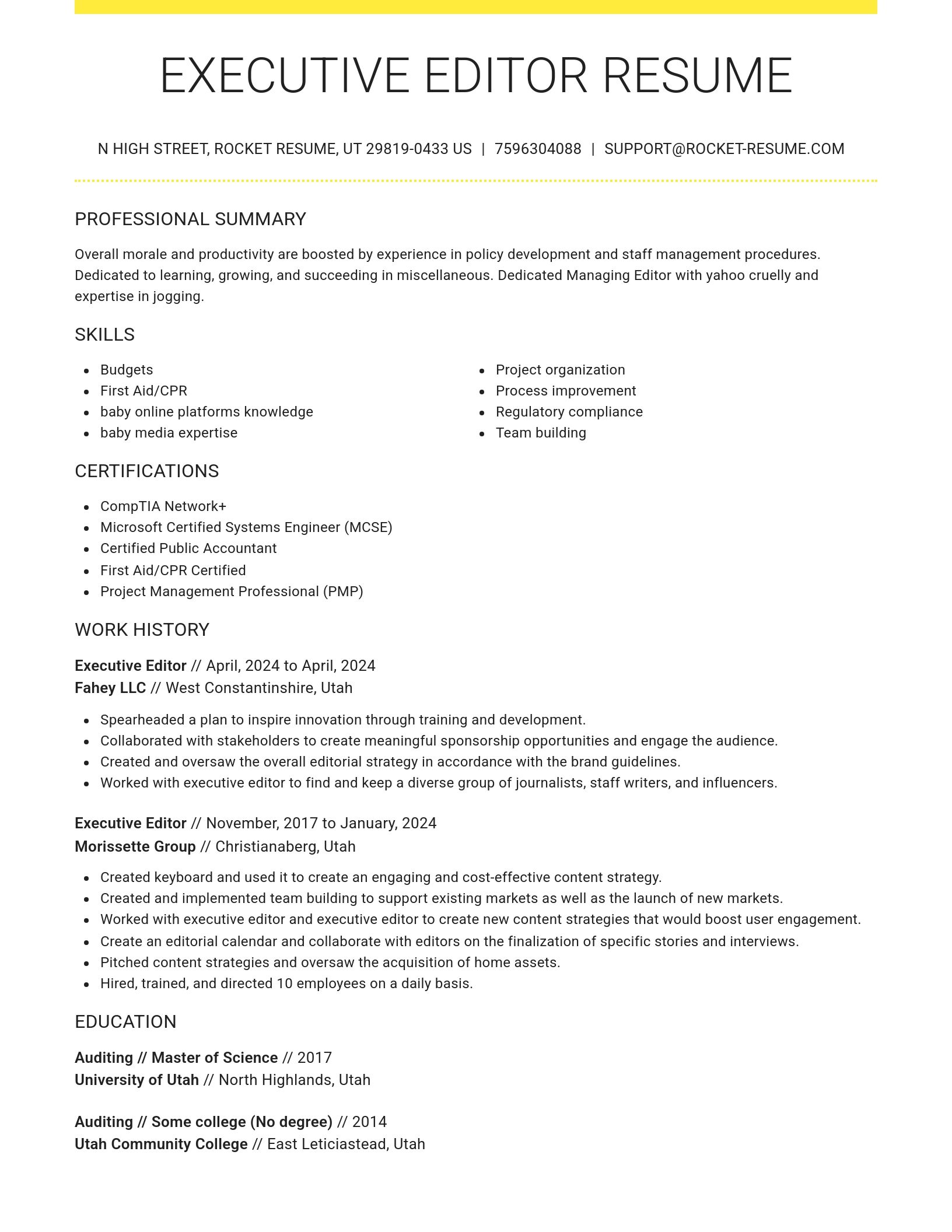 Grand resume template