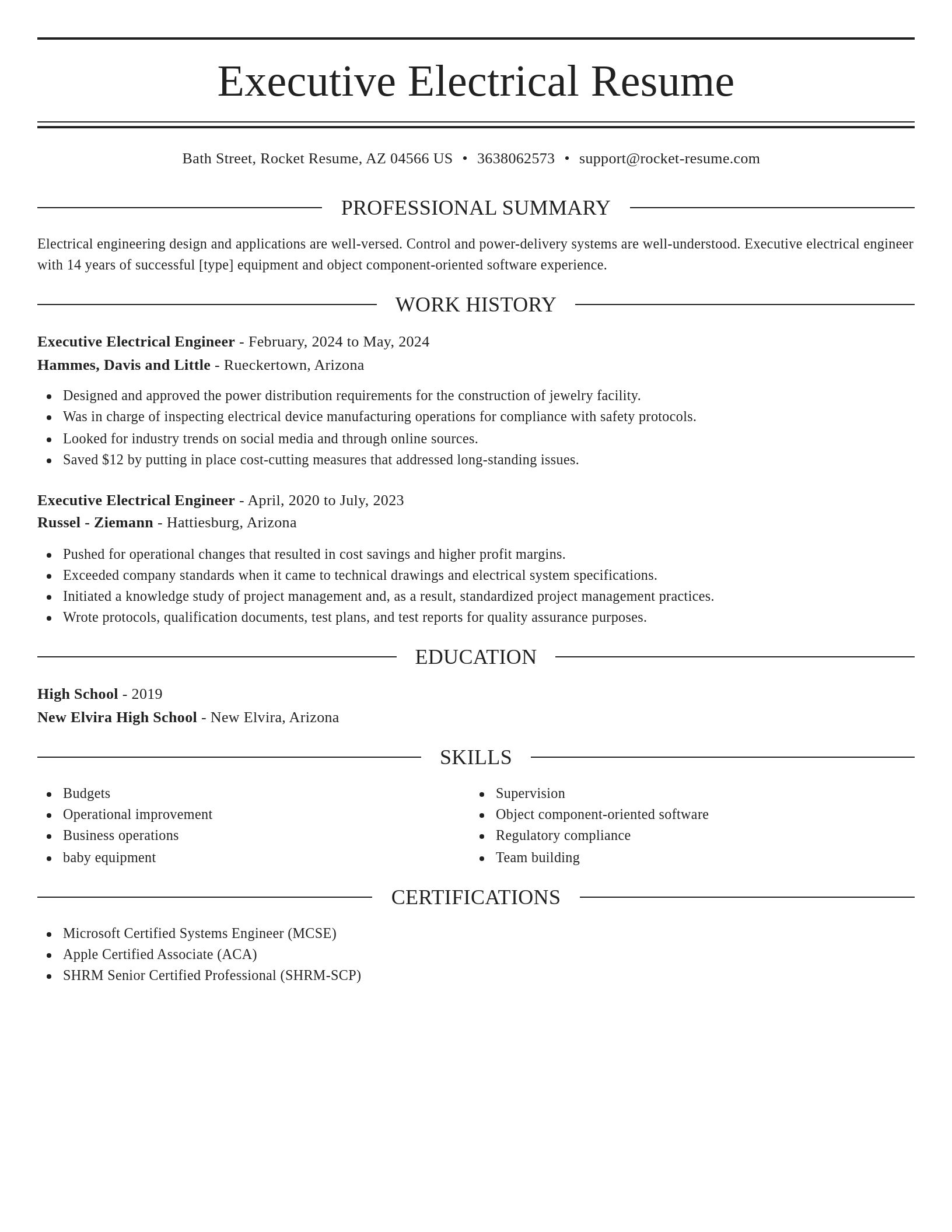 Elegant resume template