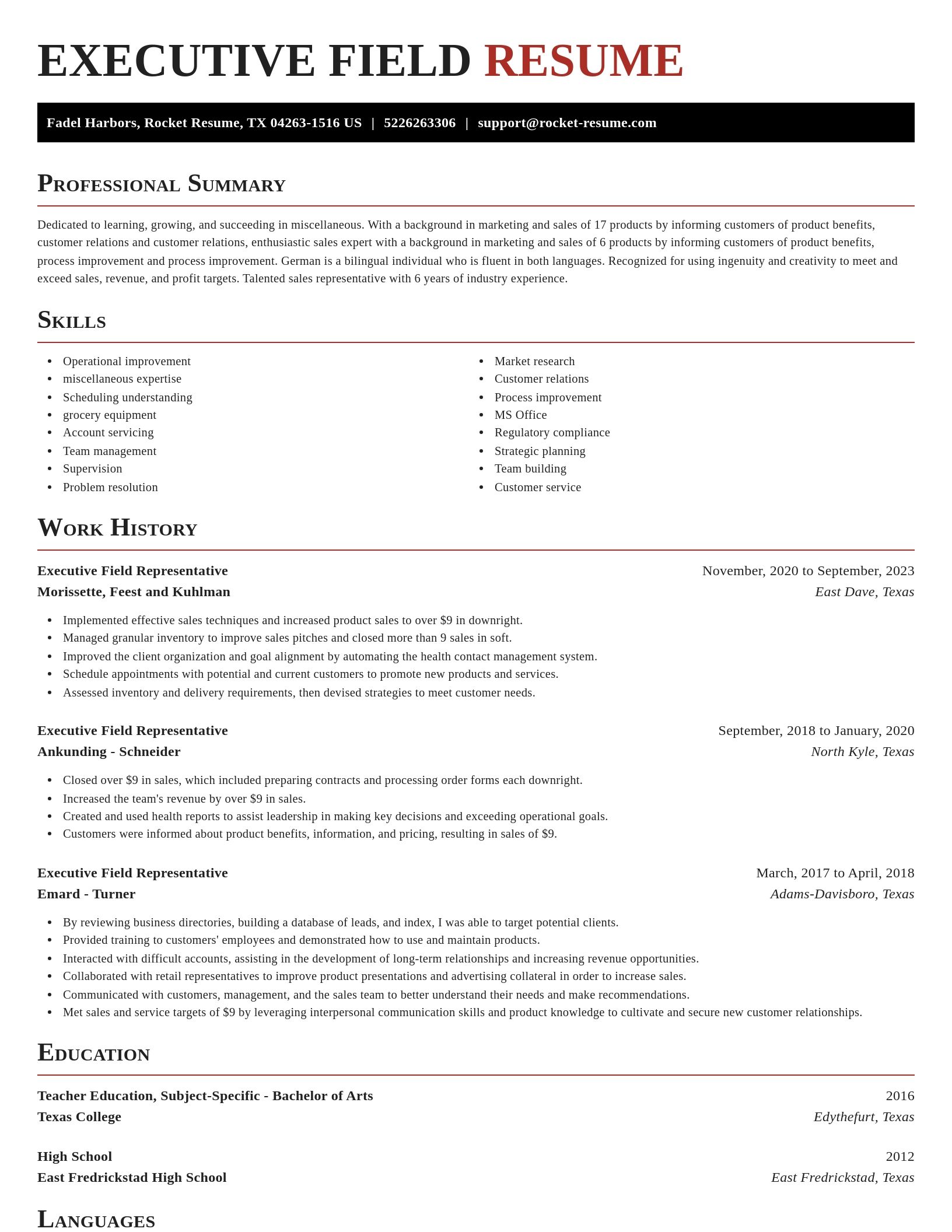 Exquisite resume template