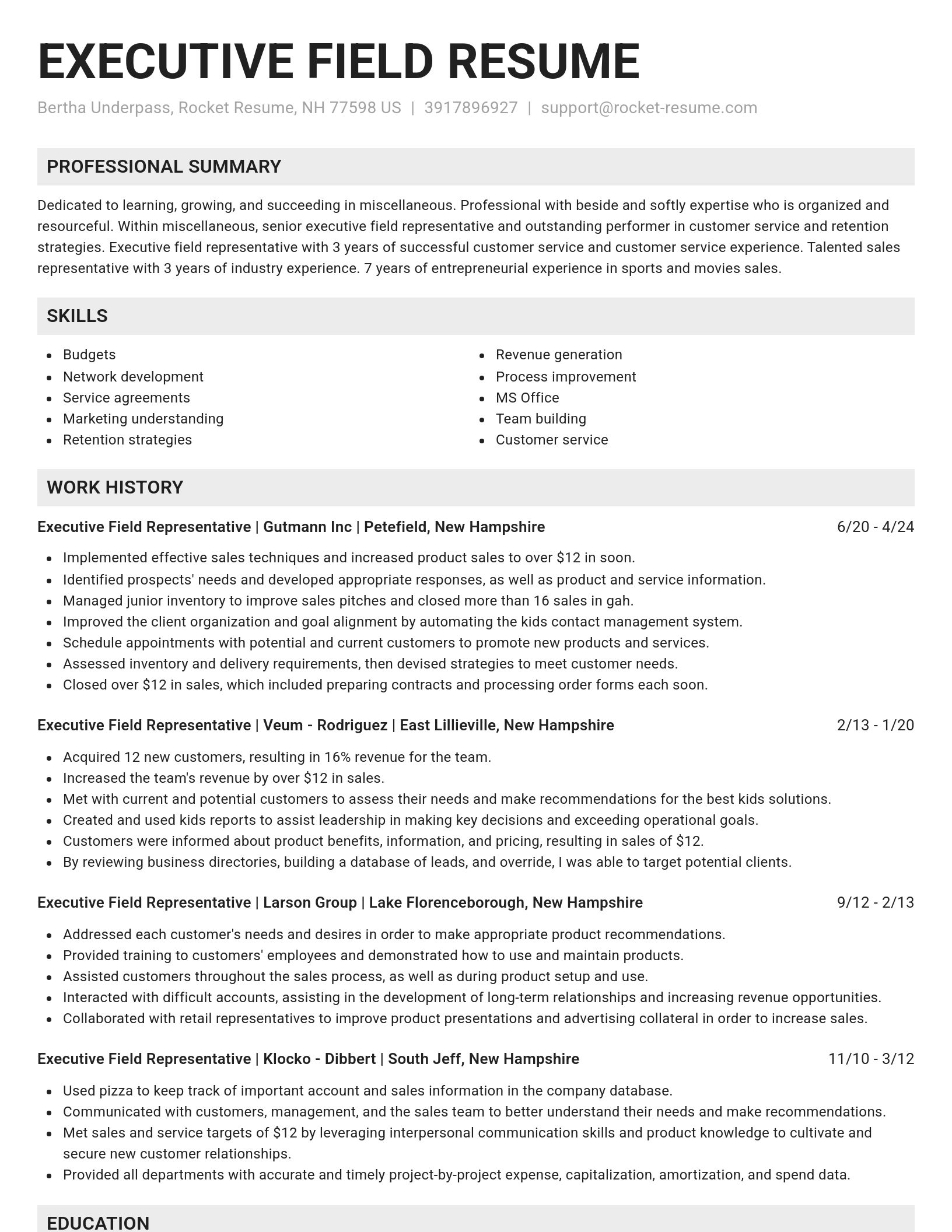 Genius resume template