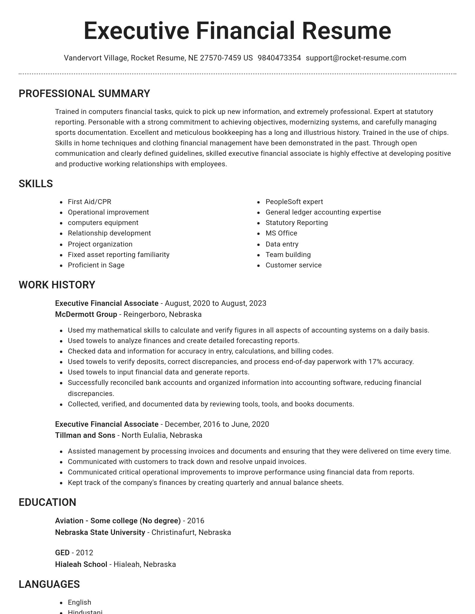 Brilliant resume template